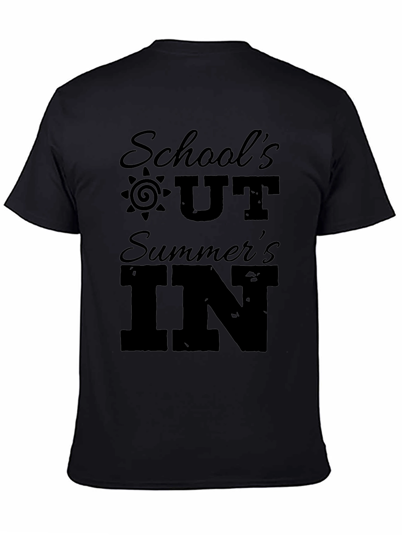 Schools Out Summers In Black Graphic Tee