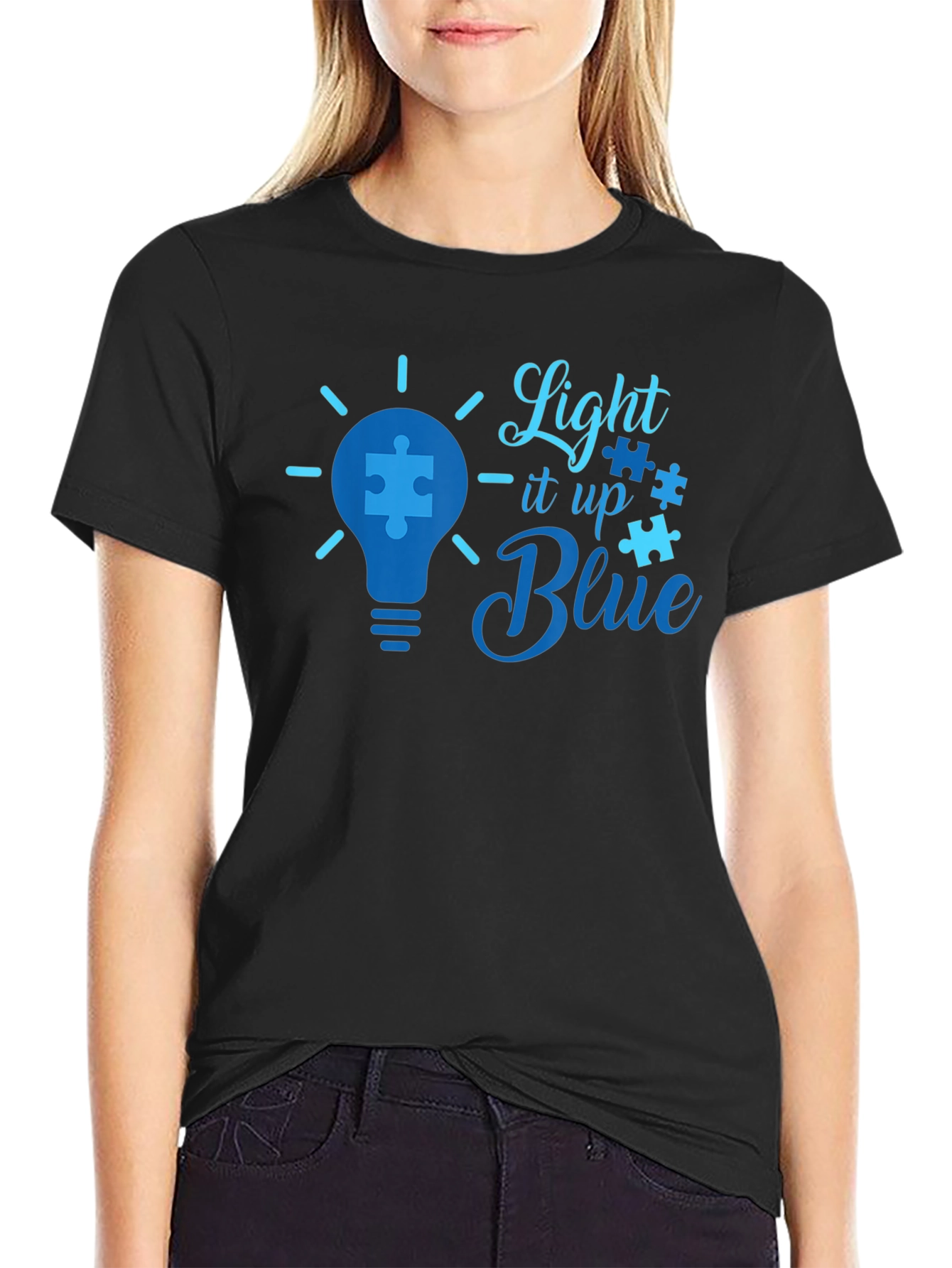 Light It Up Blue Autism Awareness T-Shirt