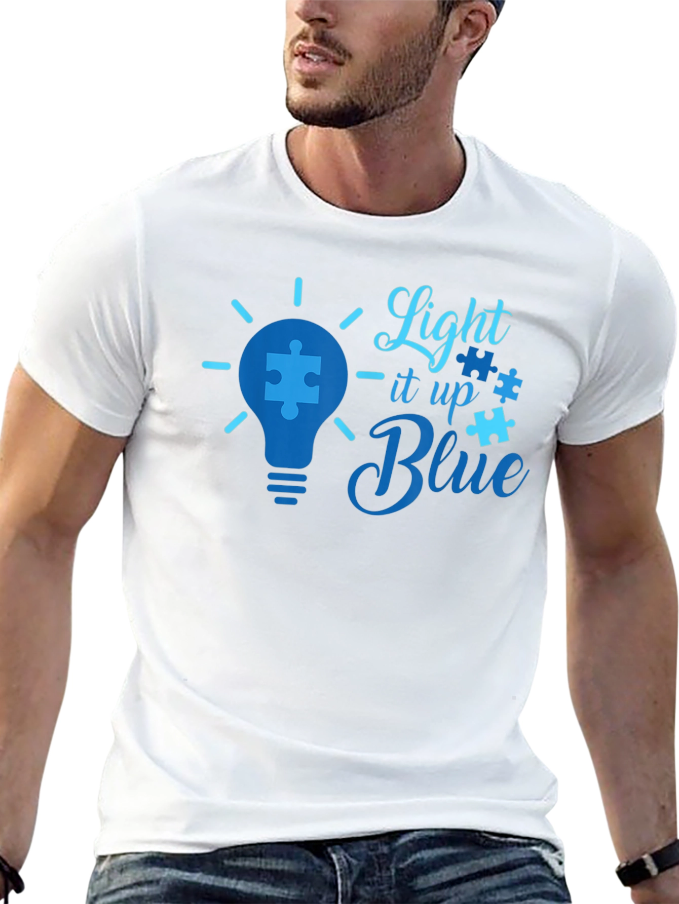 Light It Up Blue Autism Awareness T-Shirt