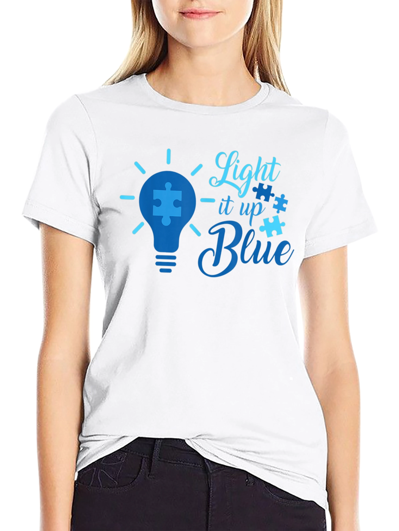 Light It Up Blue Autism Awareness T-Shirt