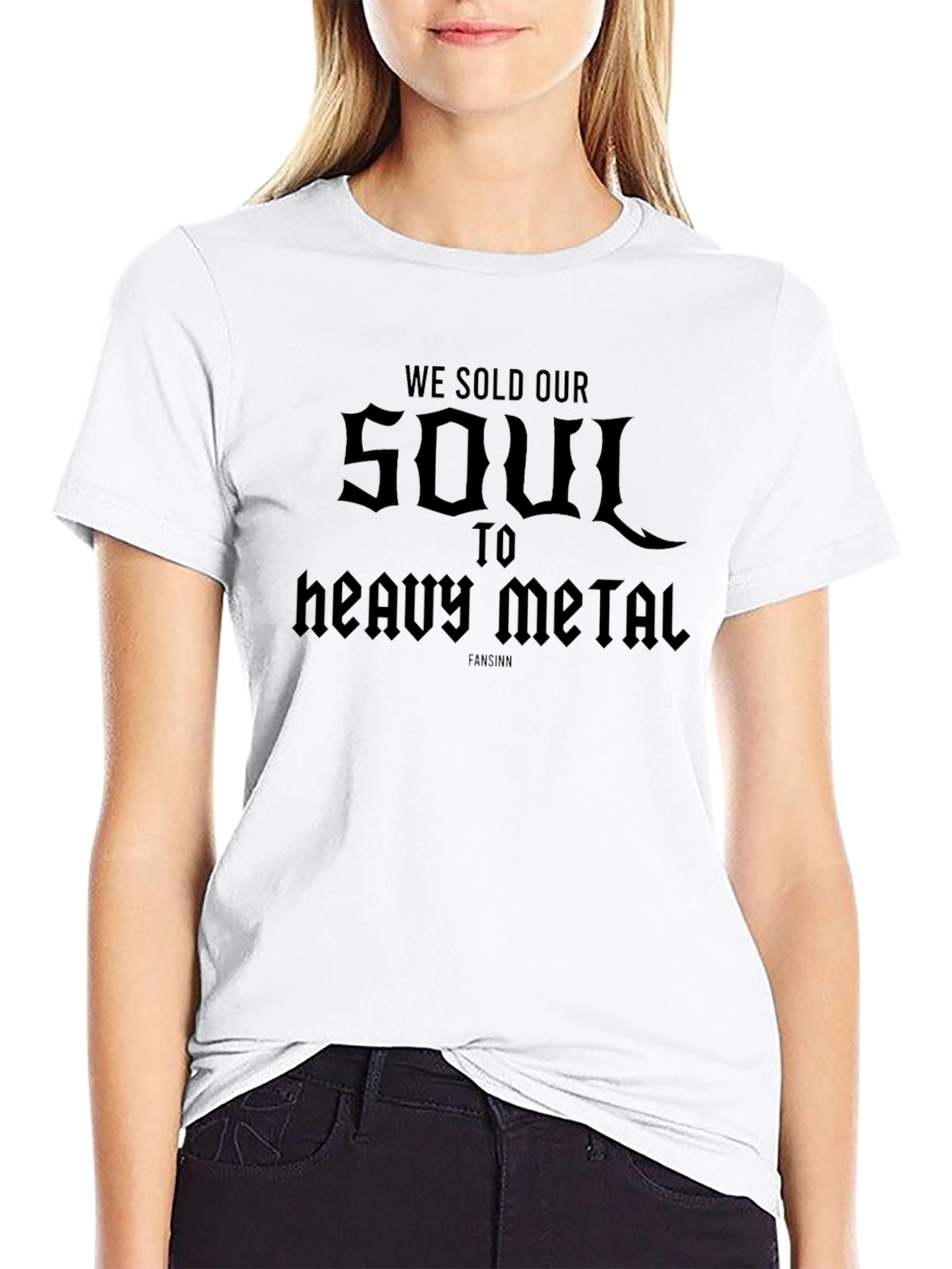 We Sold Our Soul to Heavy Metal Black T-Shirt