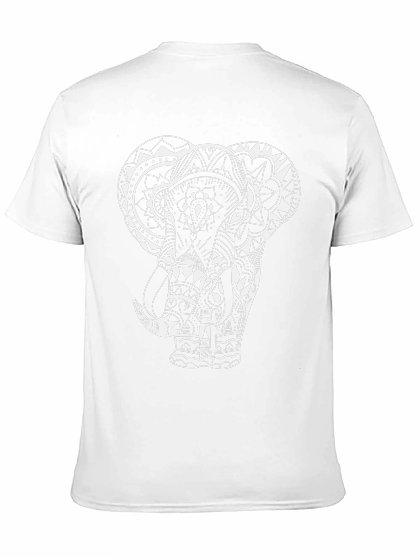 Elephant Mandala Graphic T-Shirt - Black Cotton Tee