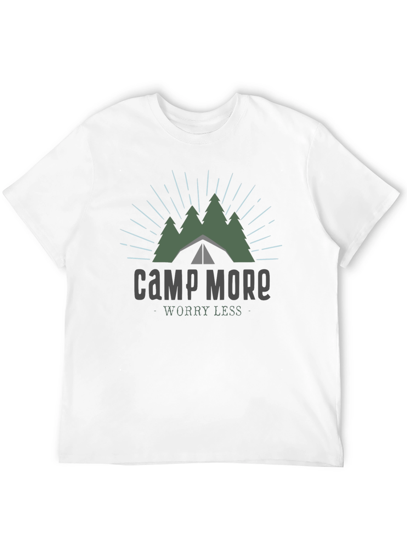 Camp More Worry Less Graphic T-Shirt