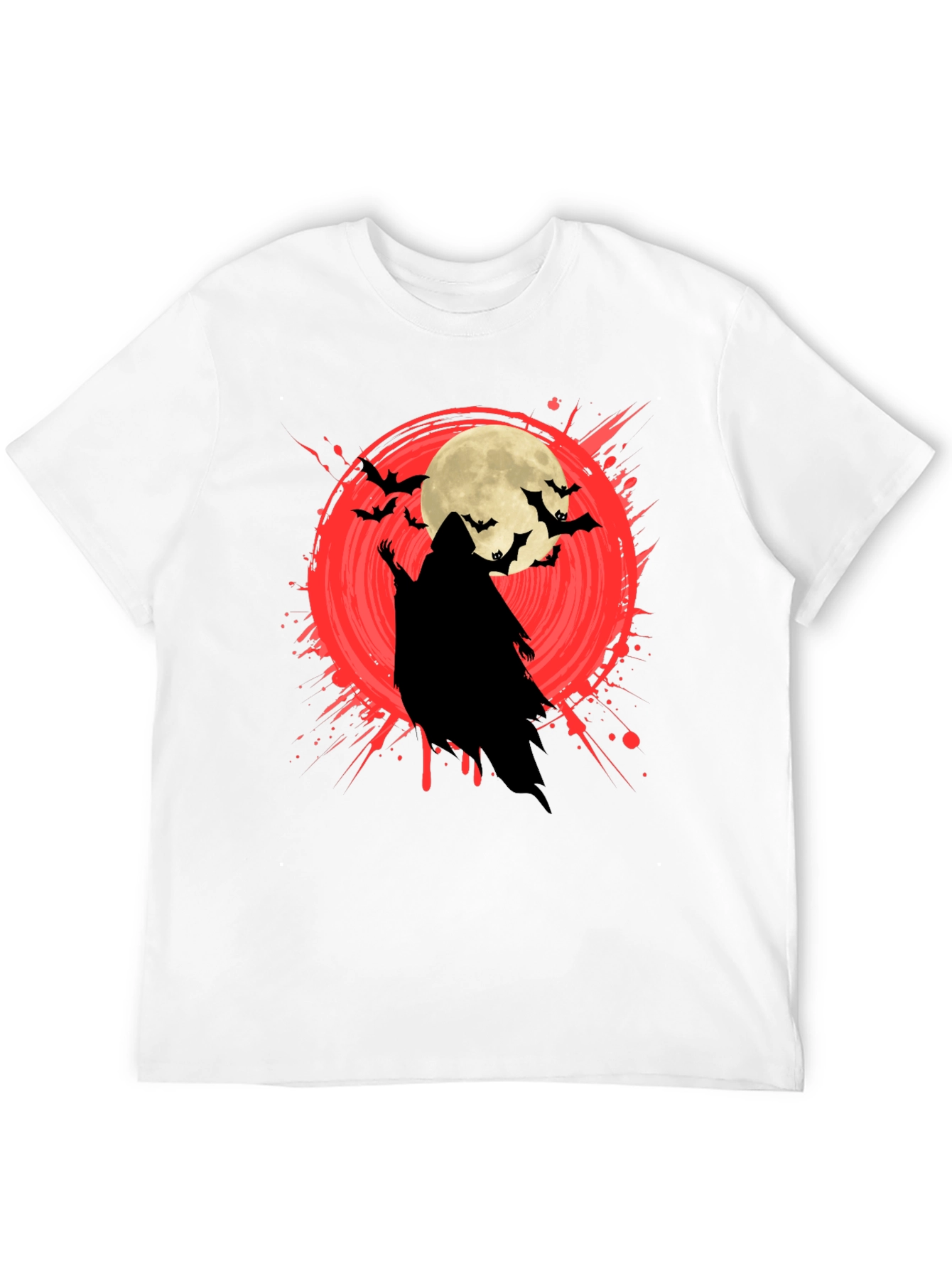 Halloween Grim Reaper Moon Bat T-Shirt