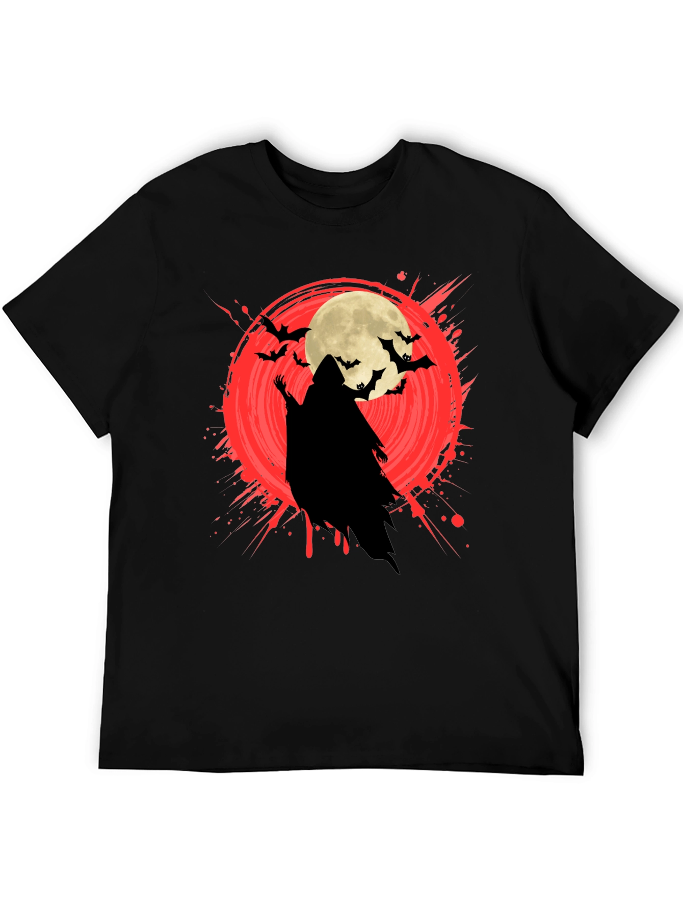 Halloween Grim Reaper Moon Bat T-Shirt