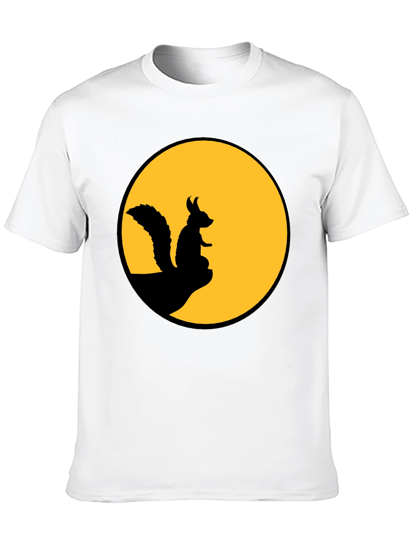 Squirrel Silhouette T-Shirt - Moon Graphic Tee