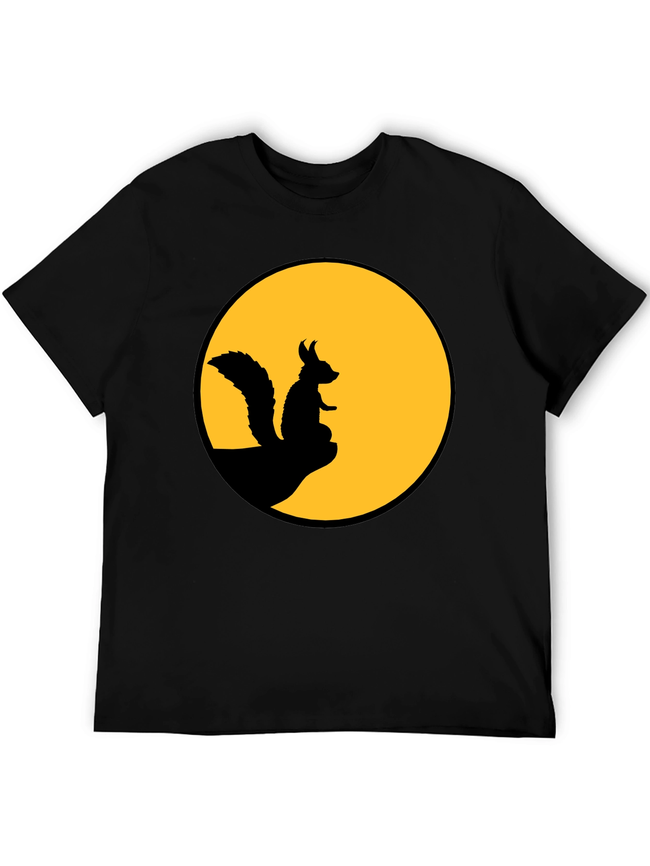 Squirrel Silhouette T-Shirt - Moon Graphic Tee