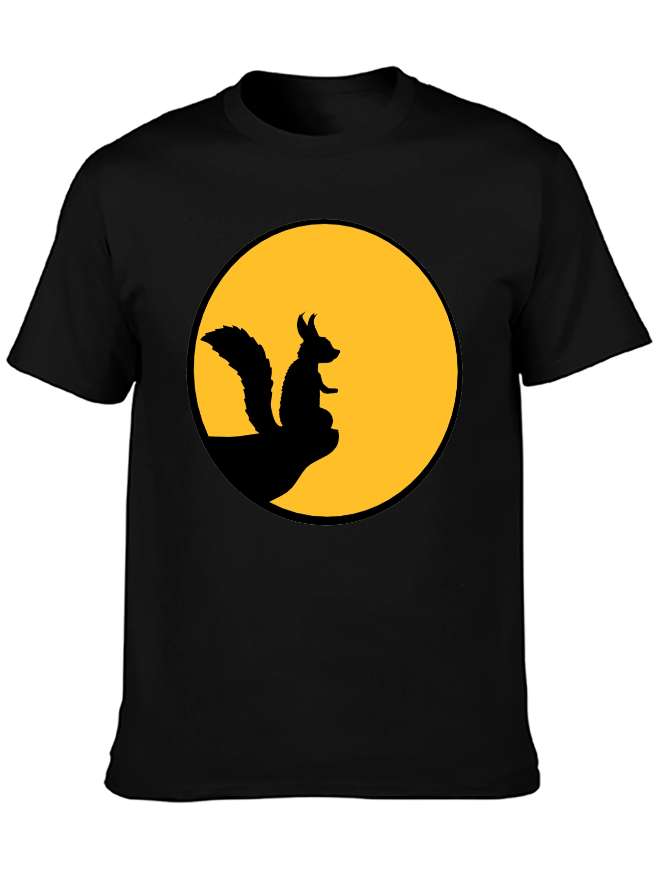 Squirrel Silhouette T-Shirt - Moon Graphic Tee