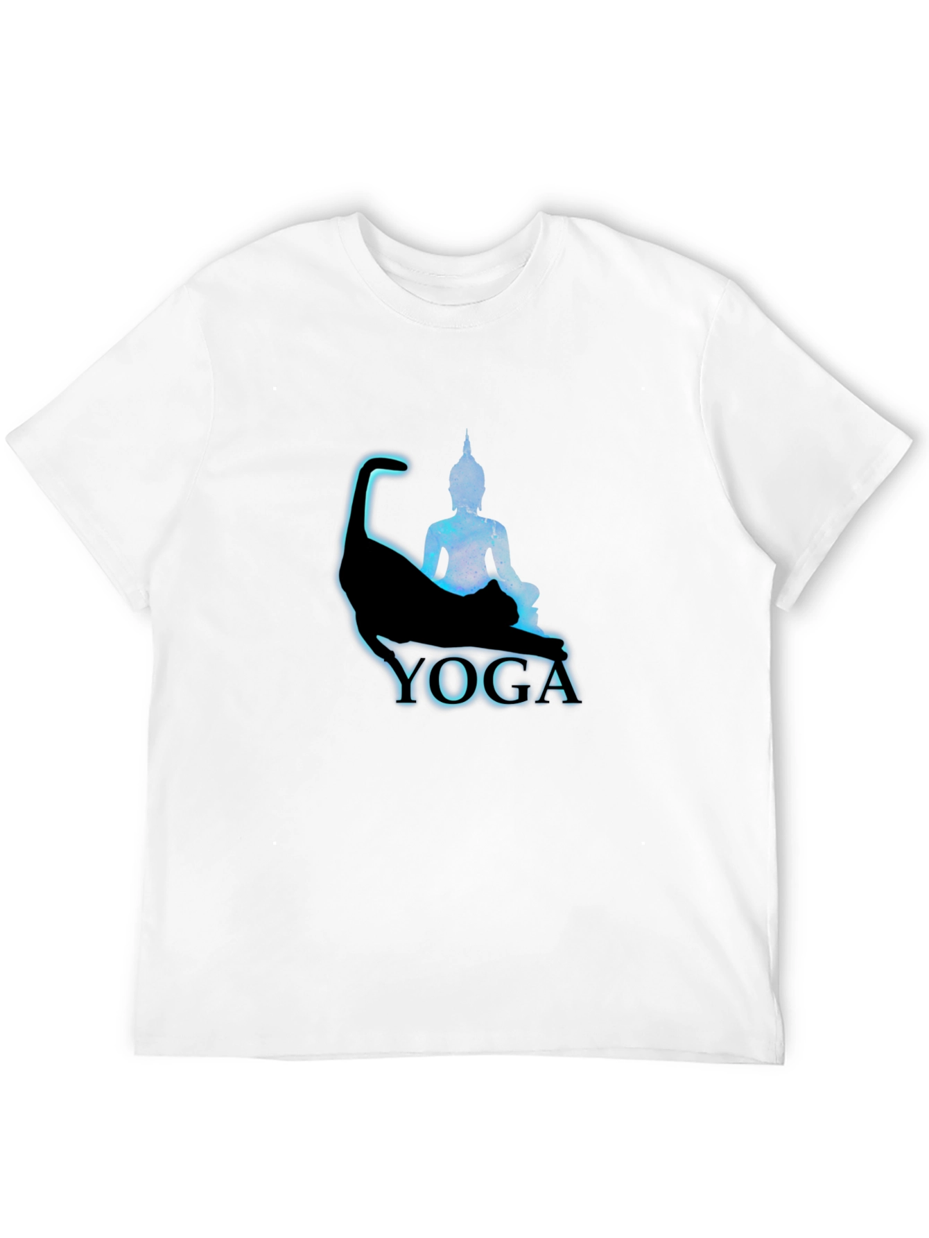 Yoga Cat & Buddha T-Shirt - Meditate in Style!