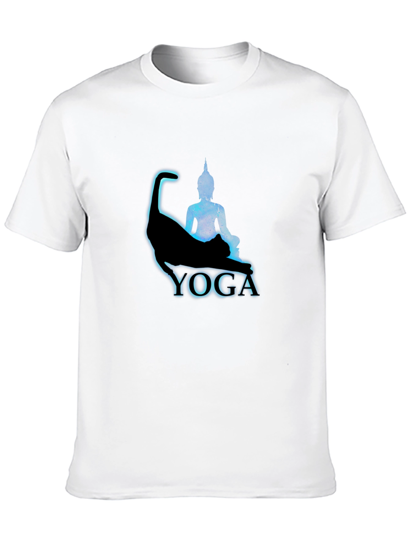 Yoga Cat & Buddha T-Shirt - Meditate in Style!