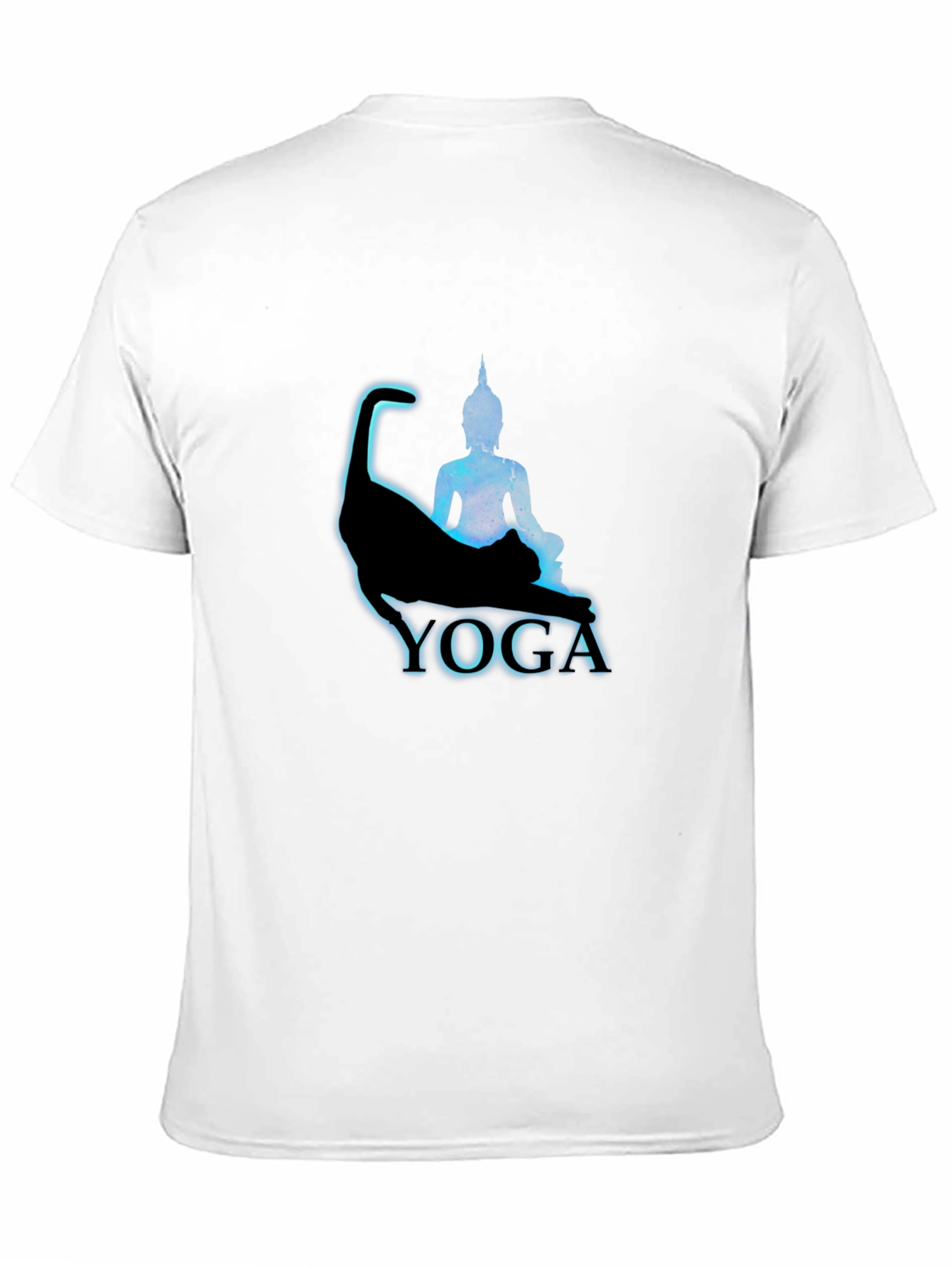 Yoga Cat & Buddha T-Shirt - Meditate in Style!