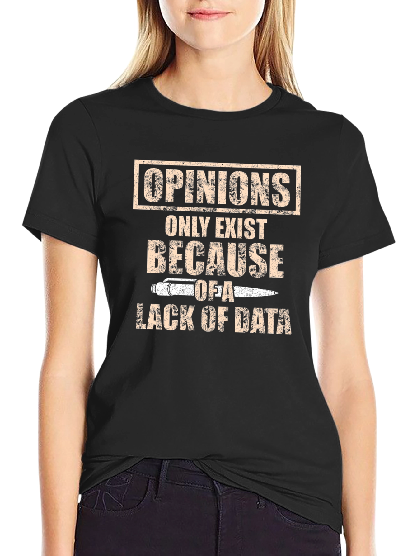 Opinions Lack Data Graphic Tee
