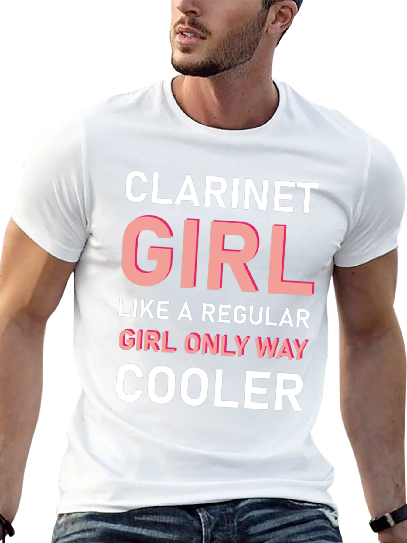 Clarinet Girl T-Shirt - Cool Music Tee