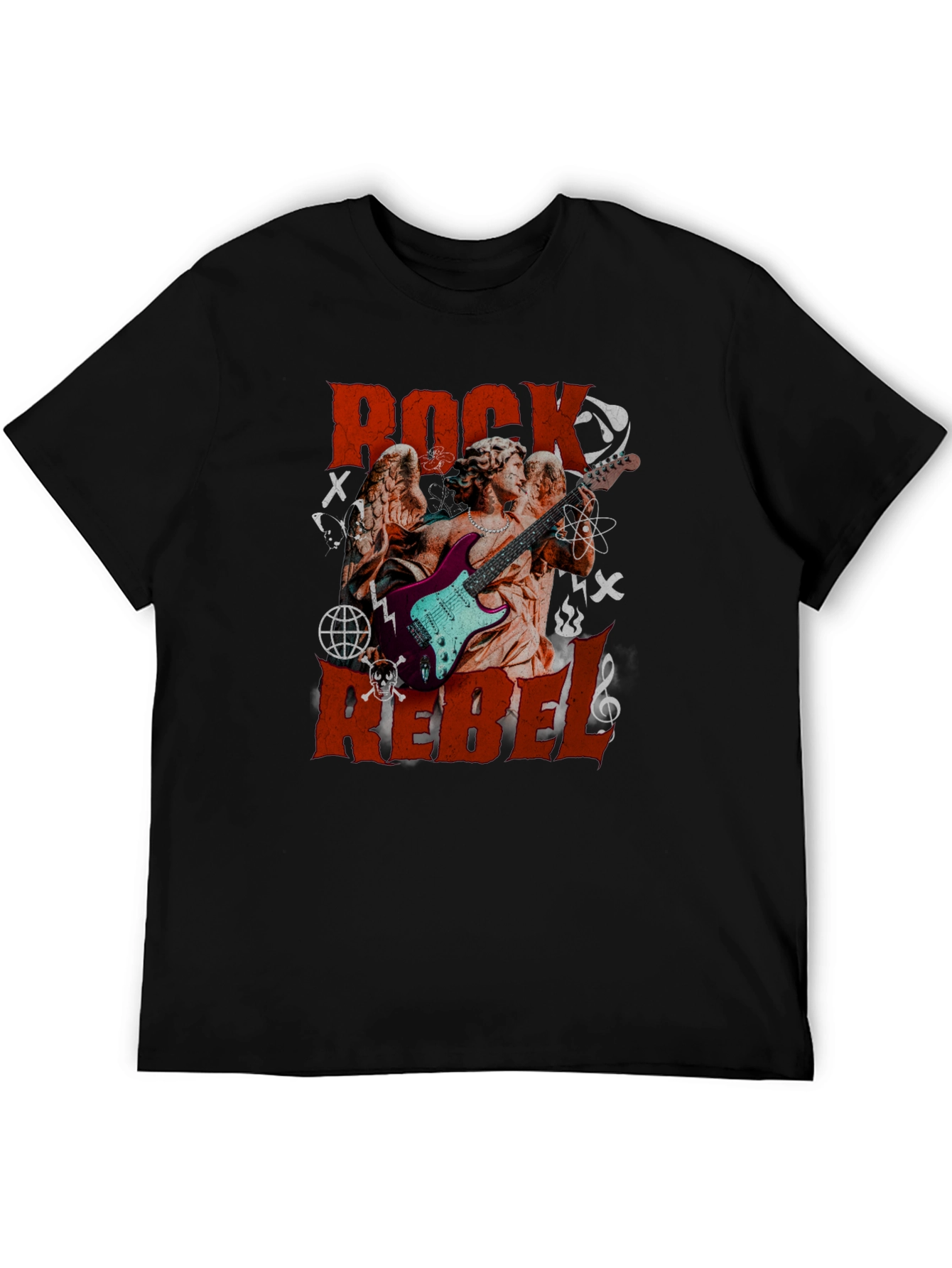 Rock Rebel Graphic Tee - Angel Guitarist