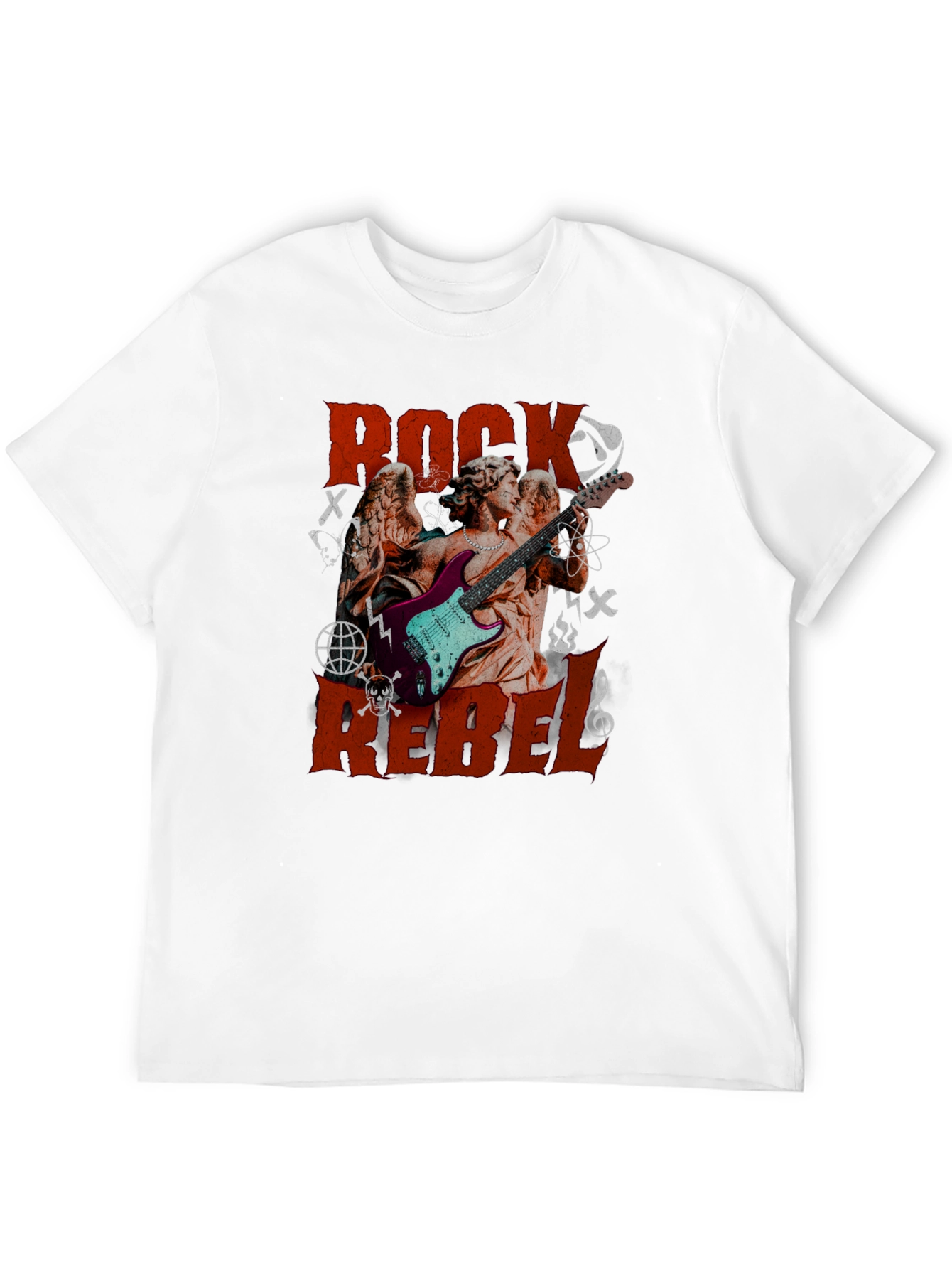 Rock Rebel Graphic Tee - Angel Guitarist