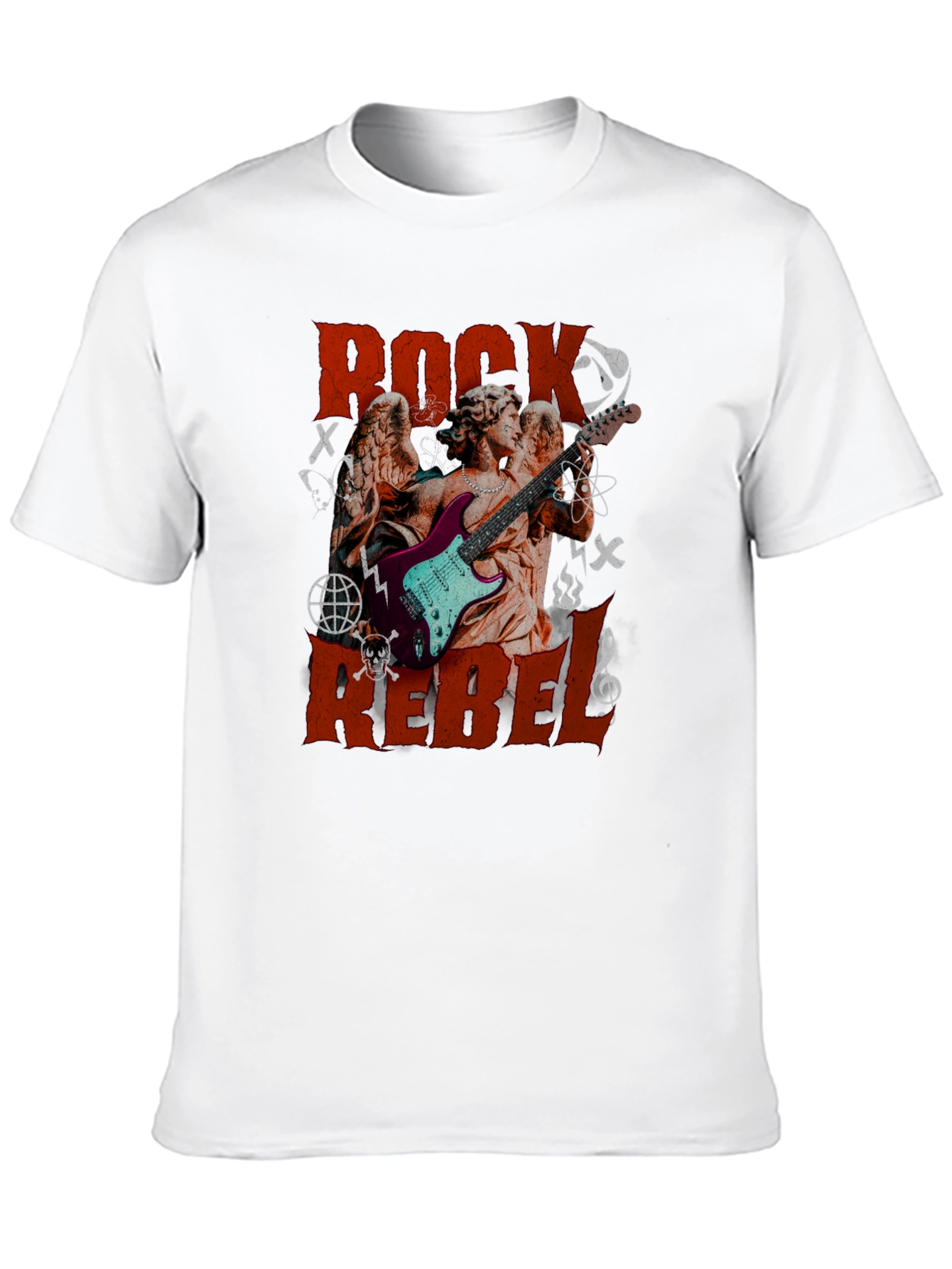 Rock Rebel Graphic Tee - Angel Guitarist