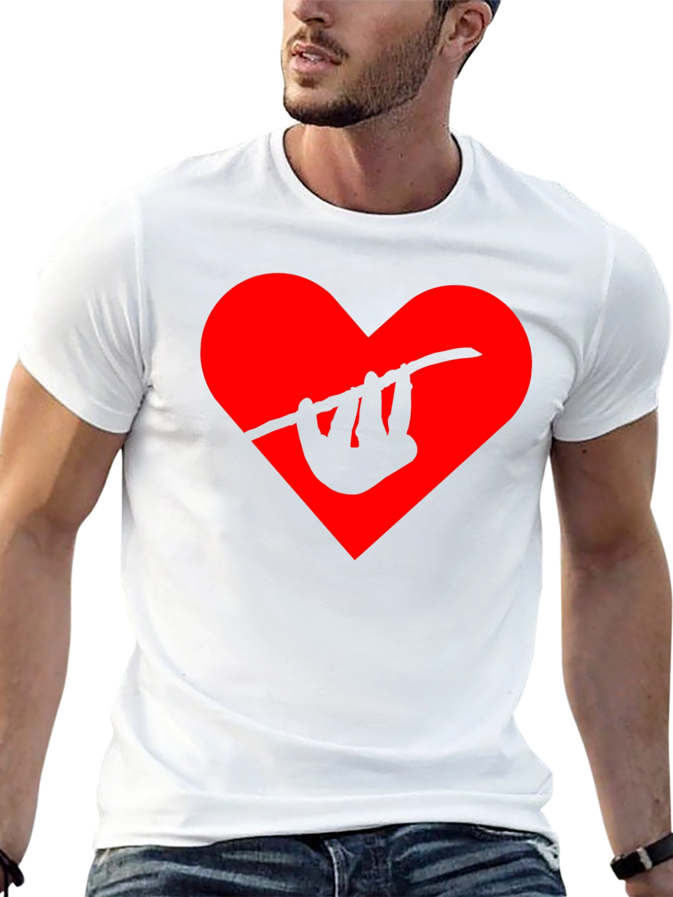 Sloth Heart Graphic Tee - Hang in There!