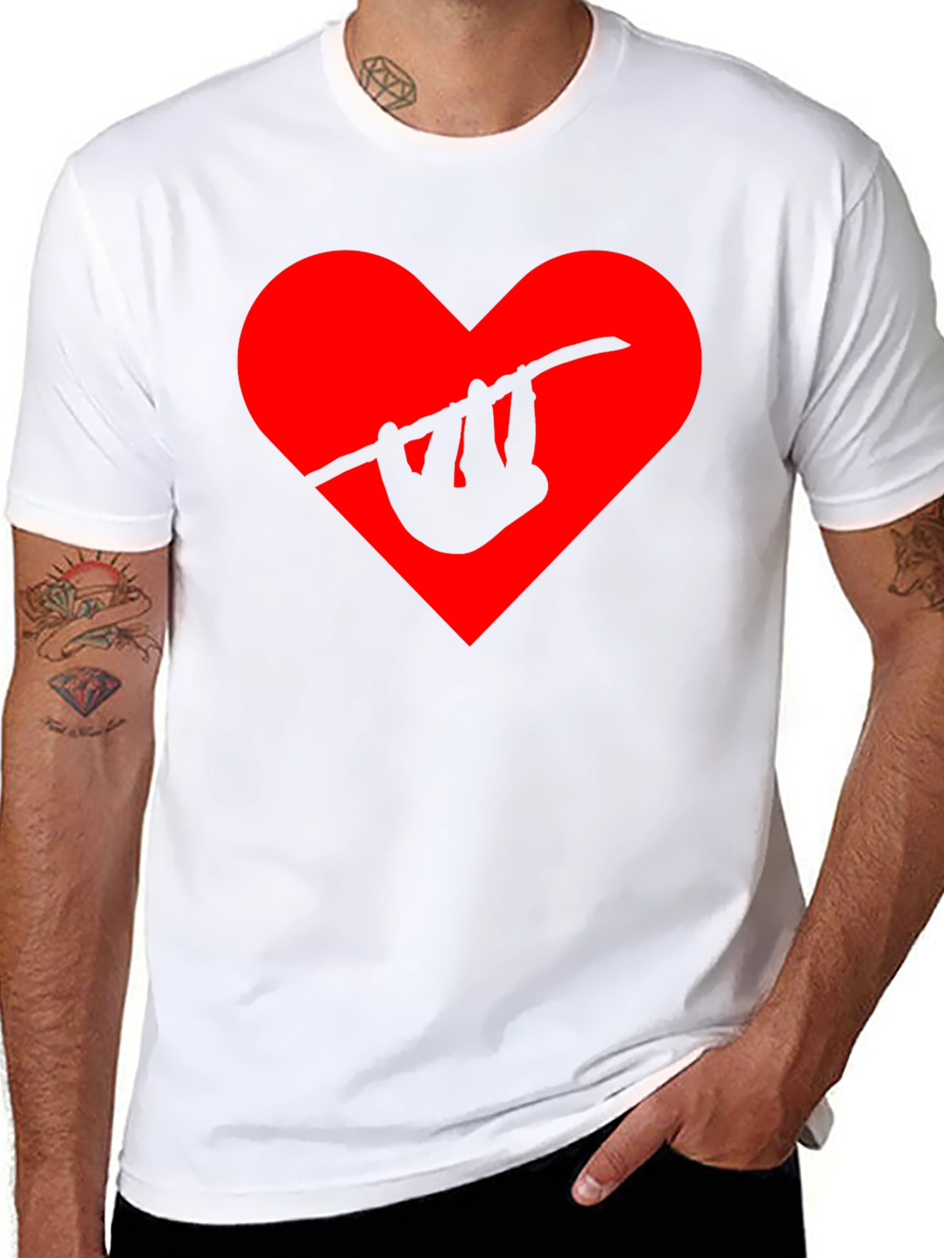Sloth Heart Graphic Tee - Hang in There!
