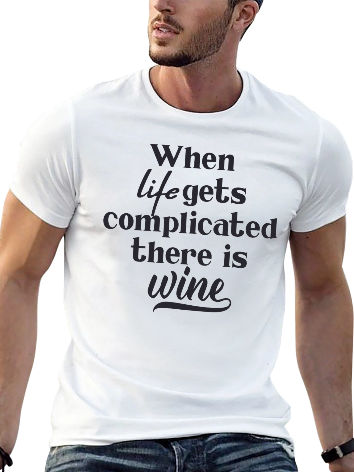 Complicated Life Wine Black Graphic Tee