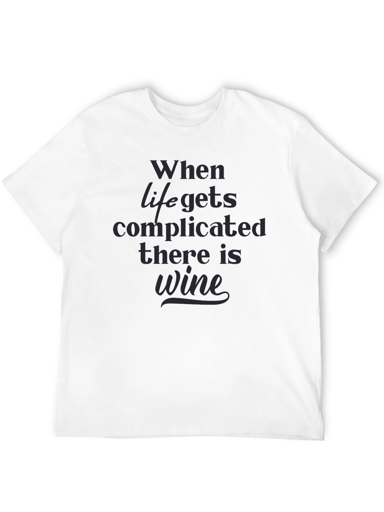 Complicated Life Wine Black Graphic Tee