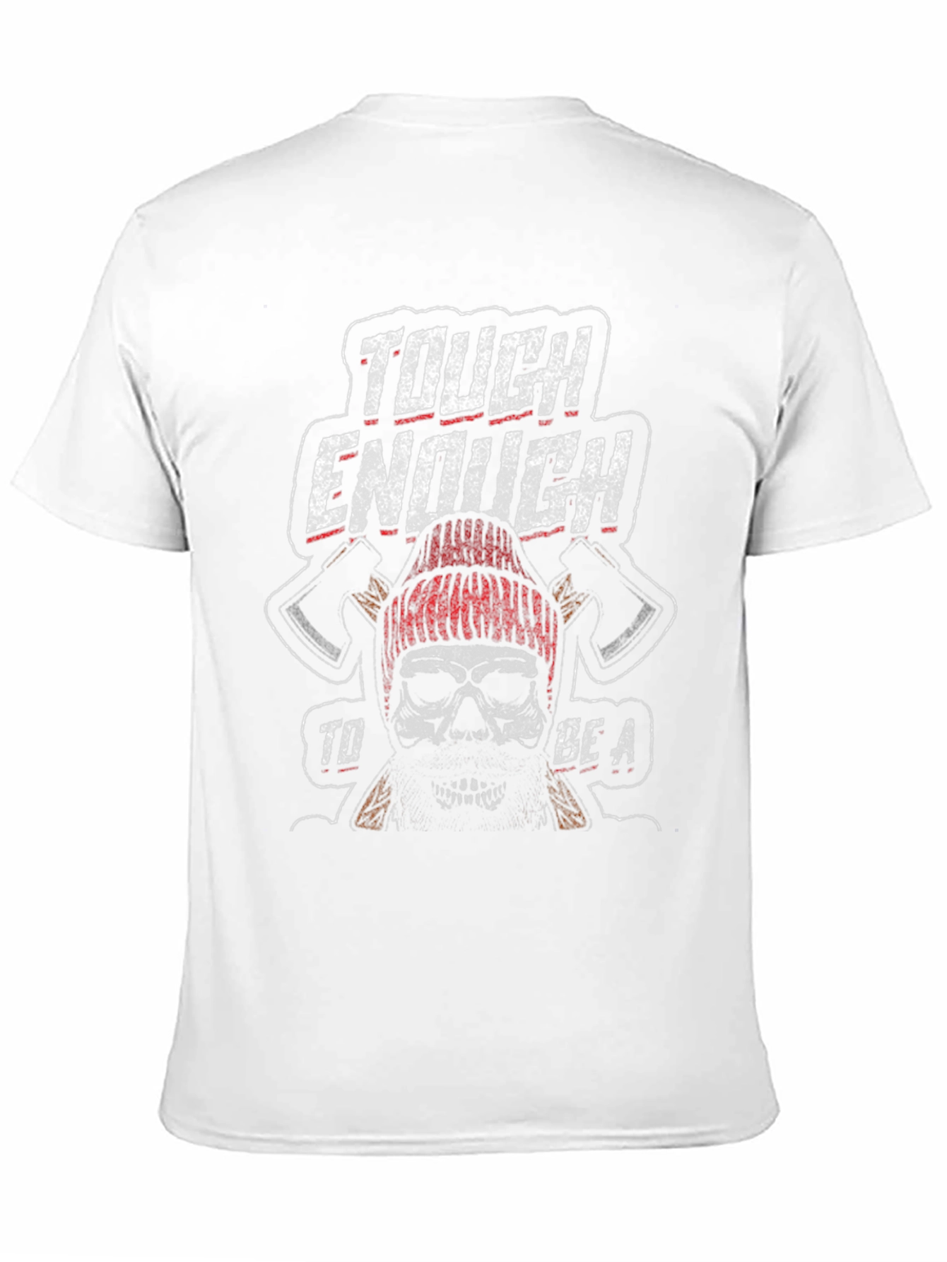 Tough Enough Lumberjack Skull Graphic Tee