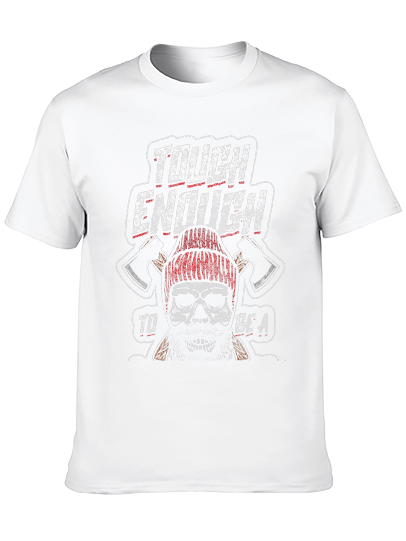 Tough Enough Lumberjack Skull Graphic Tee