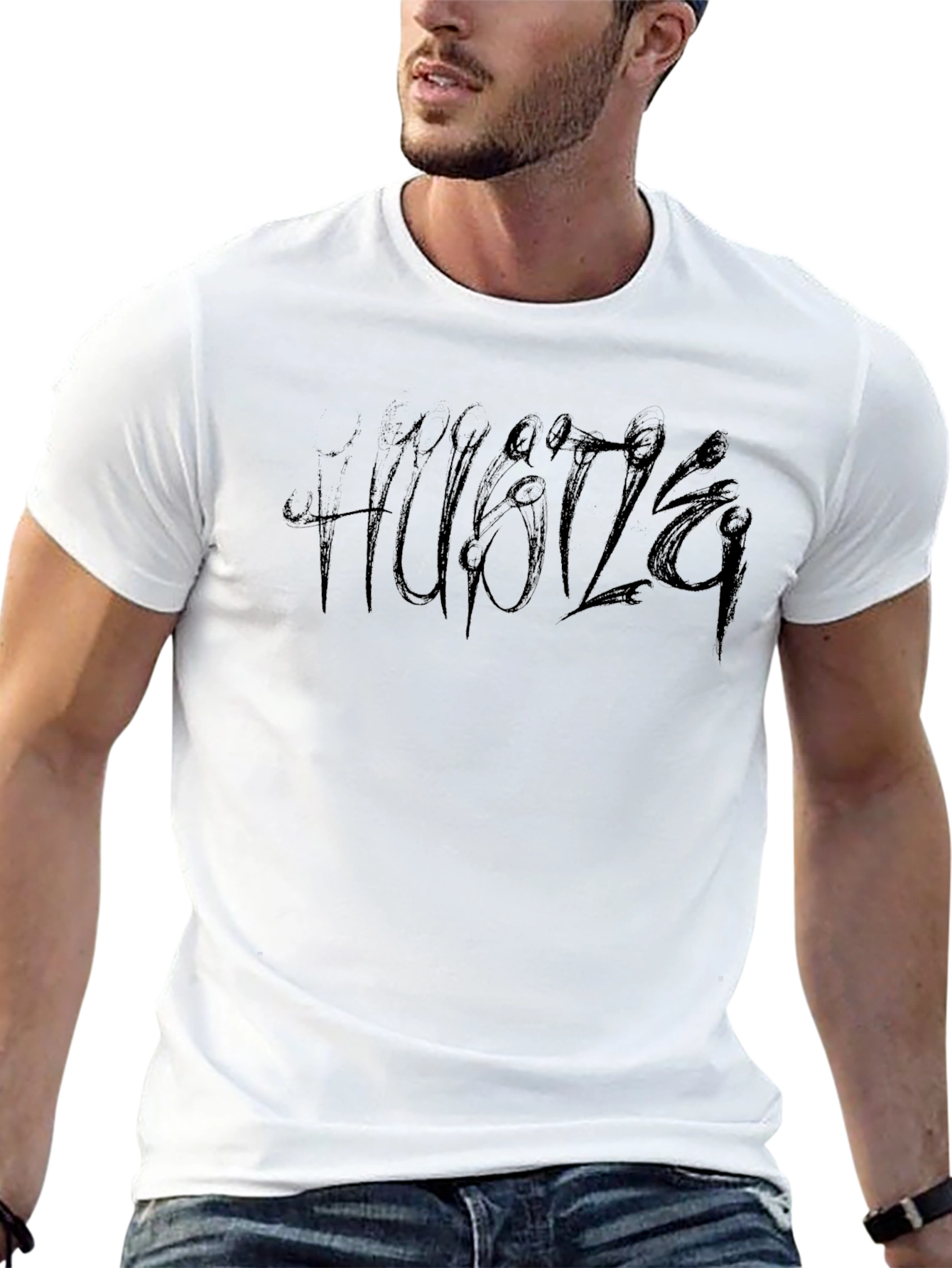Black Hustle T-Shirt - Bold Graphic Tee