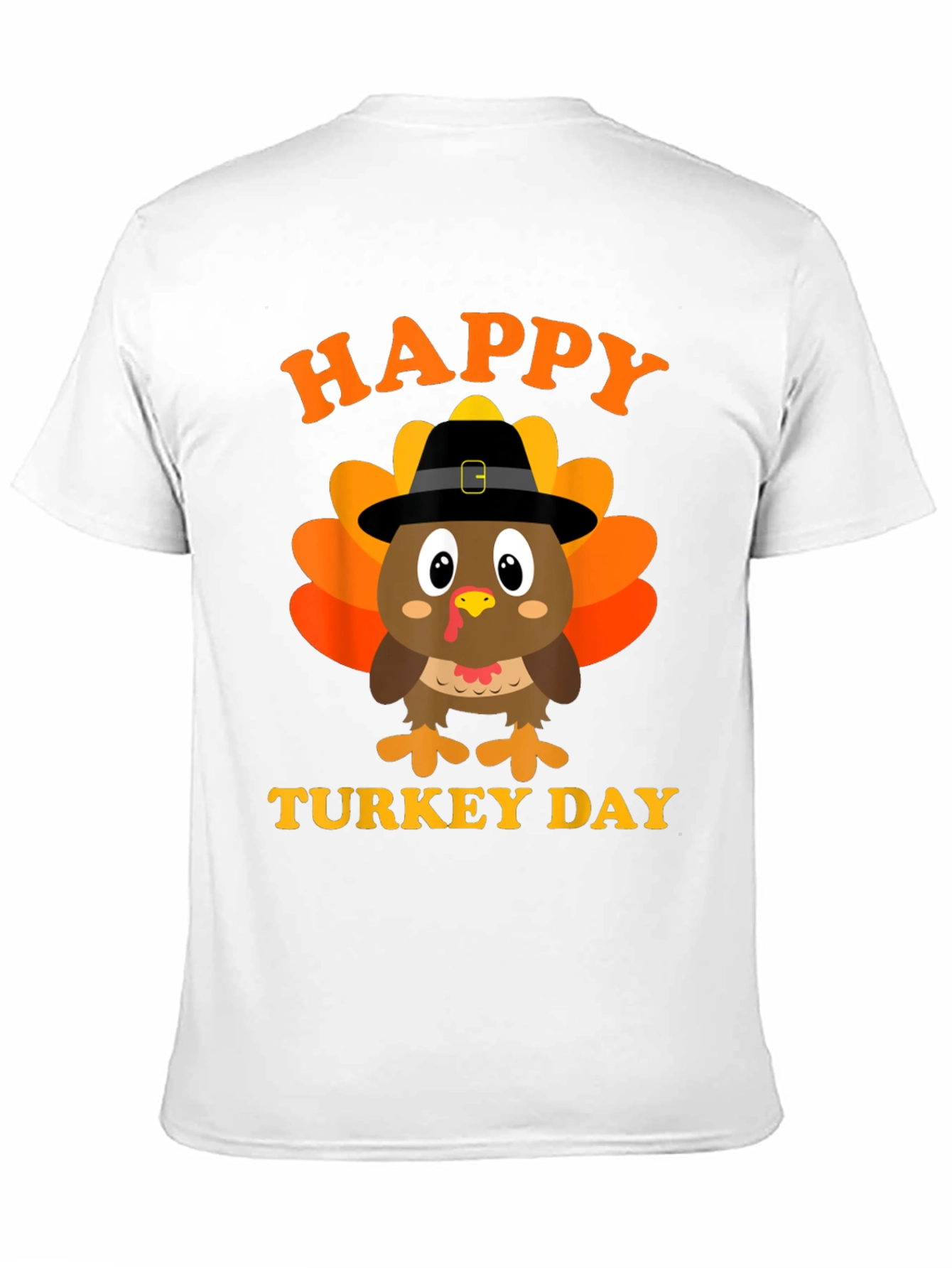 Happy Turkey Day T-Shirt Thanksgiving Black