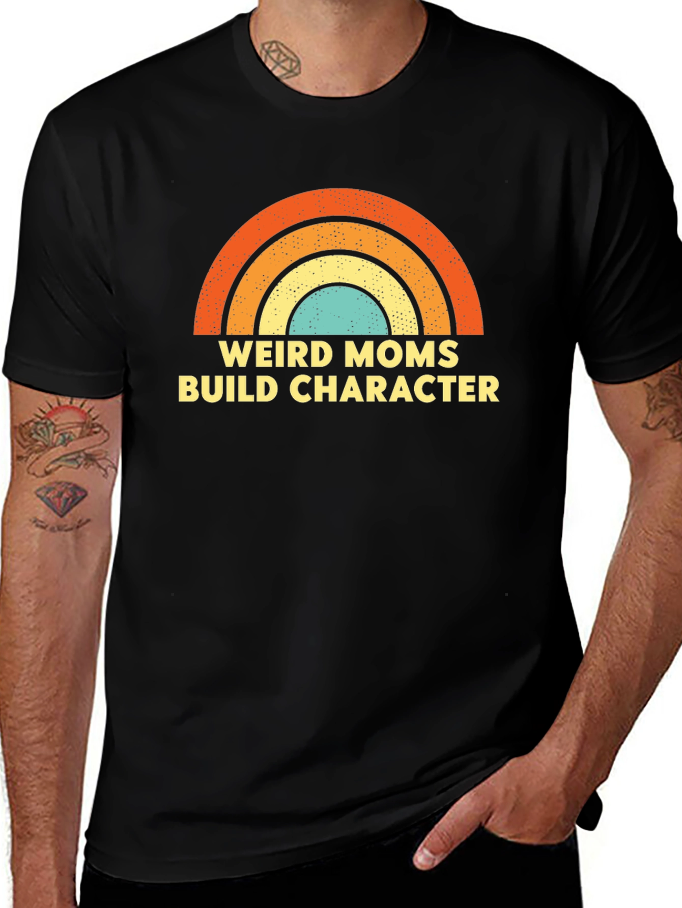 Weird Moms Build Character Graphic Tee