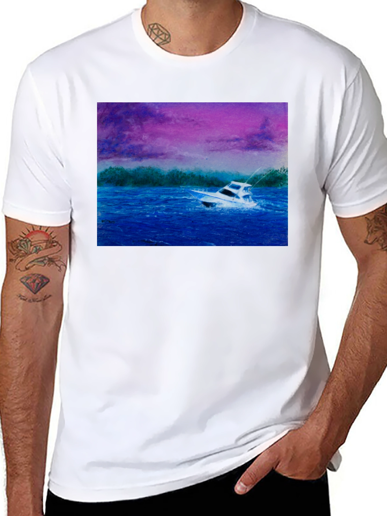 Boat Graphic Tee - Nautical Style