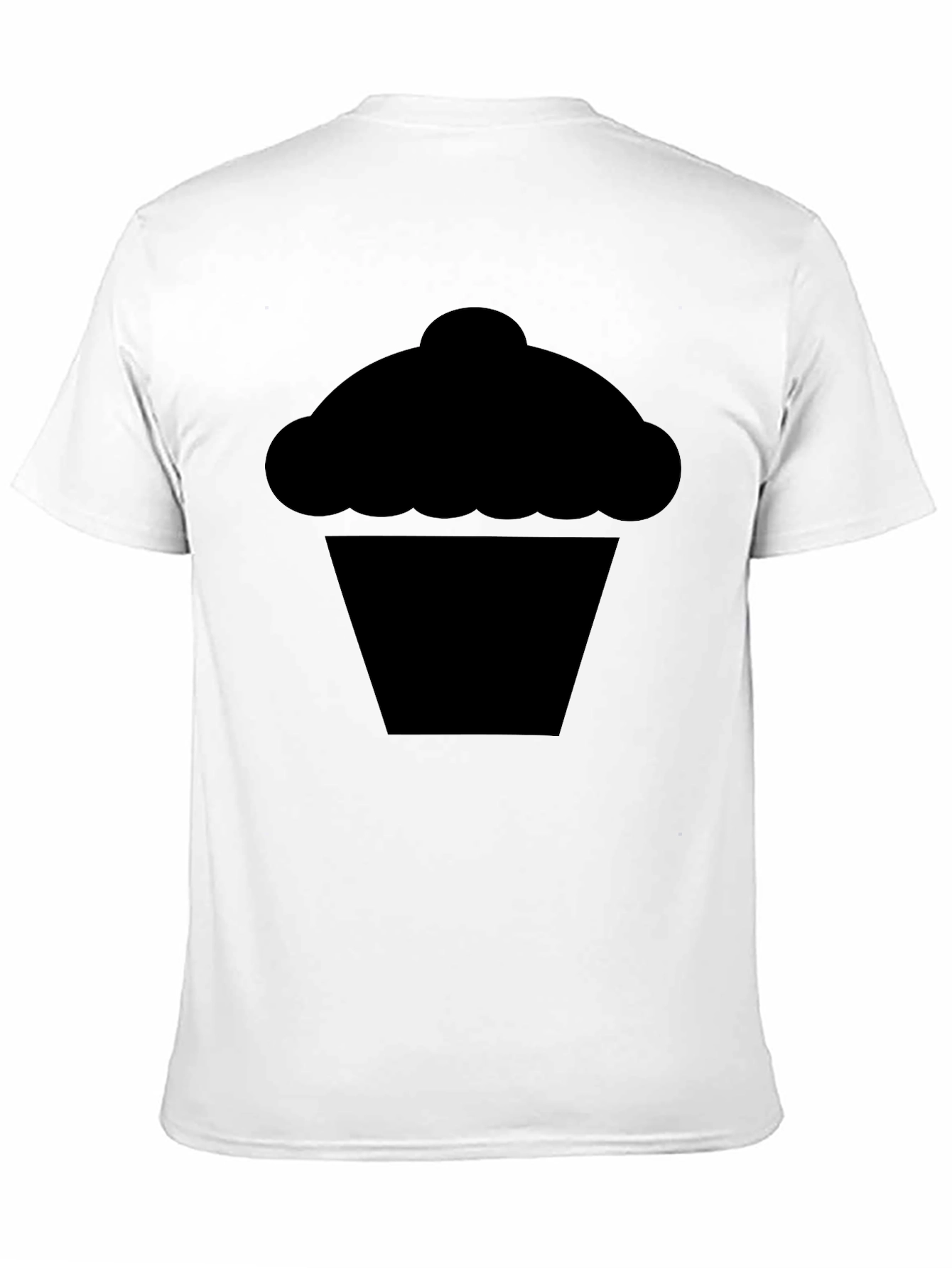 Cupcake Graphic Tee - Solid Black Cotton Comfort