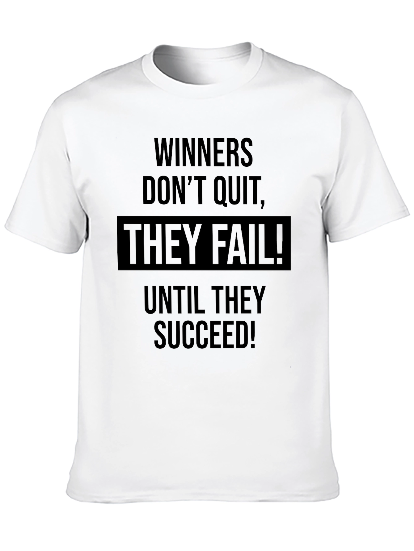 Winners Dont Quit T-Shirt - Motivational Black Tee