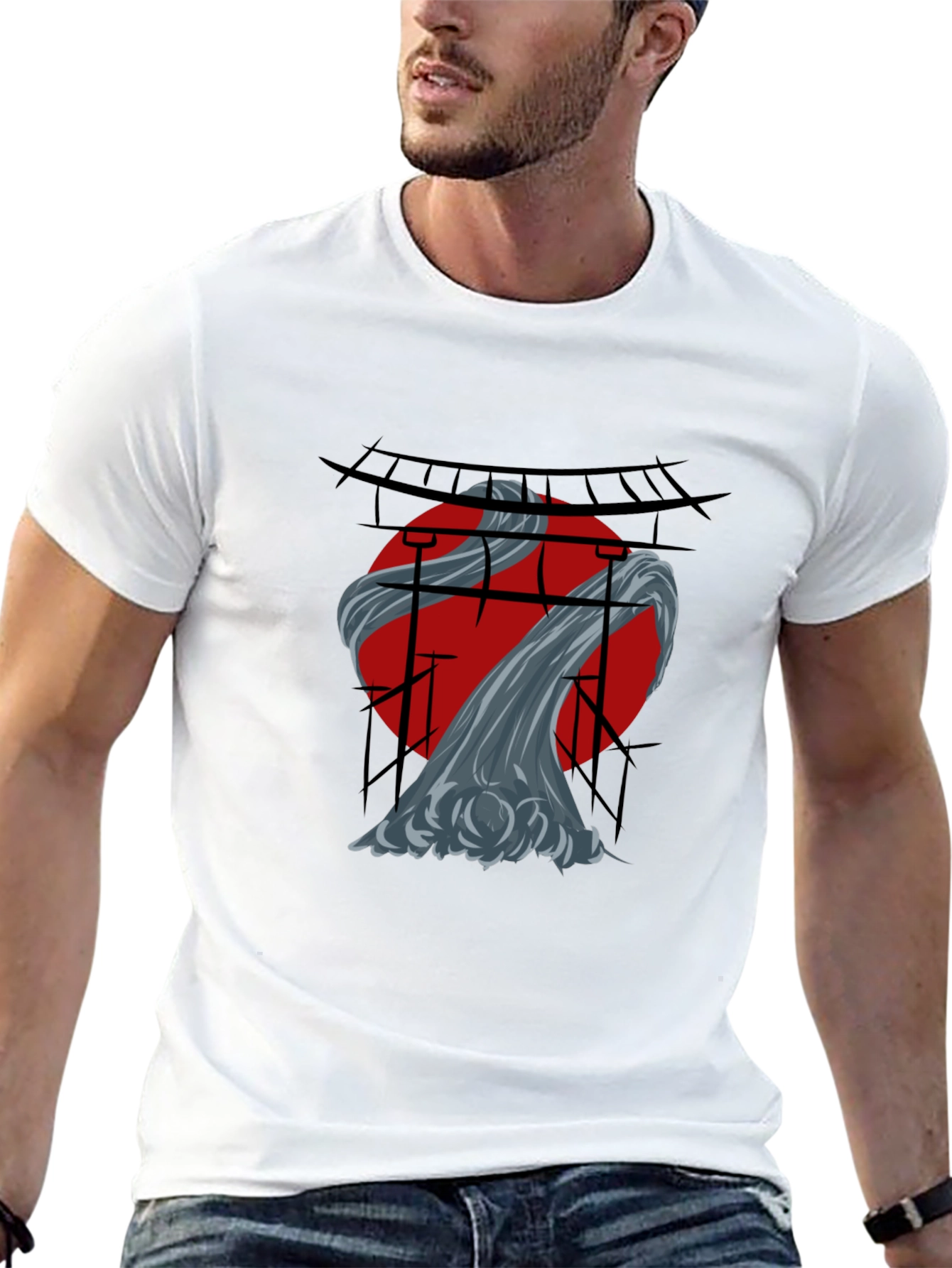 Japanese Art Graphic T-Shirt - Black