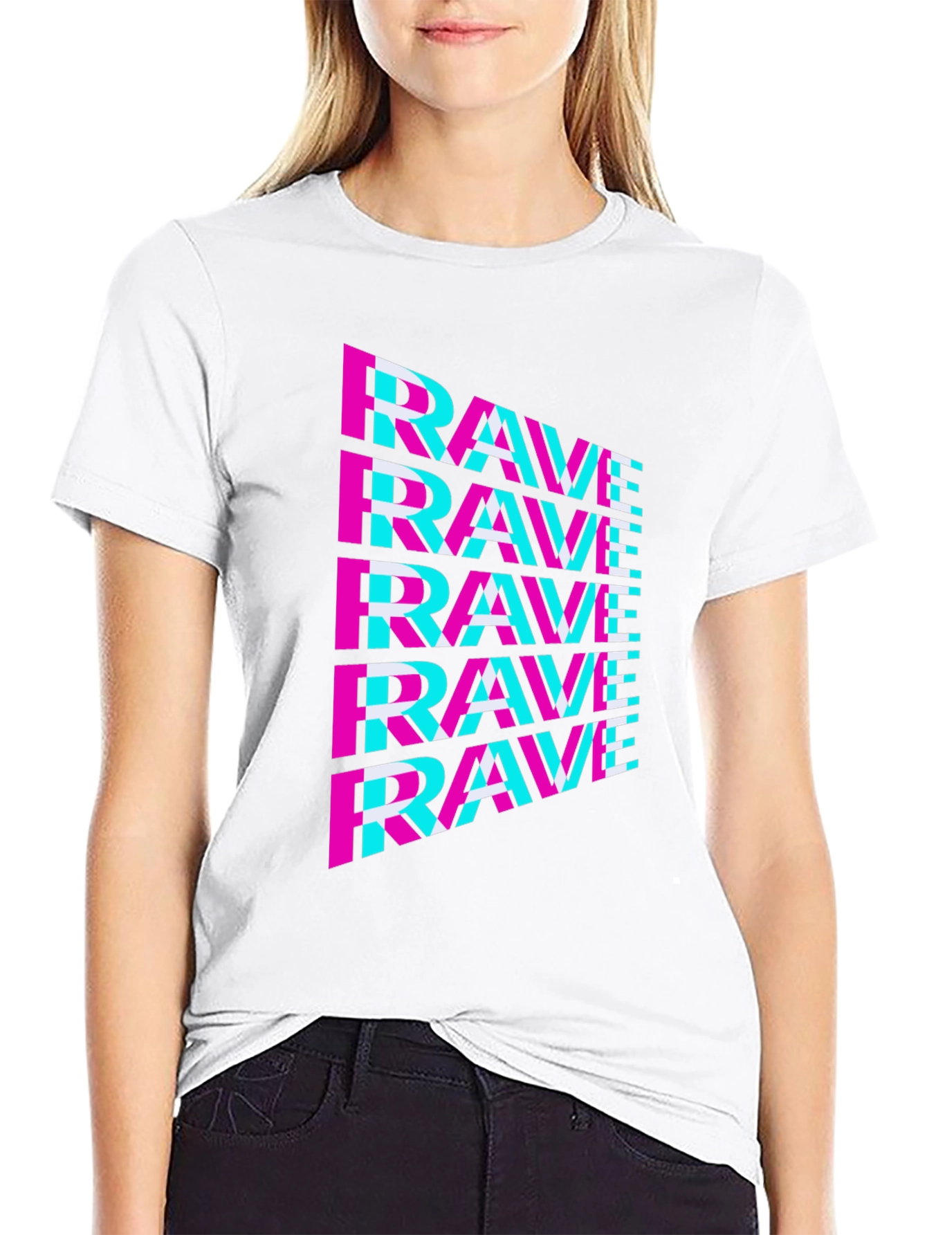 Rave Glitch T-Shirt - Vibrant Festival Wear