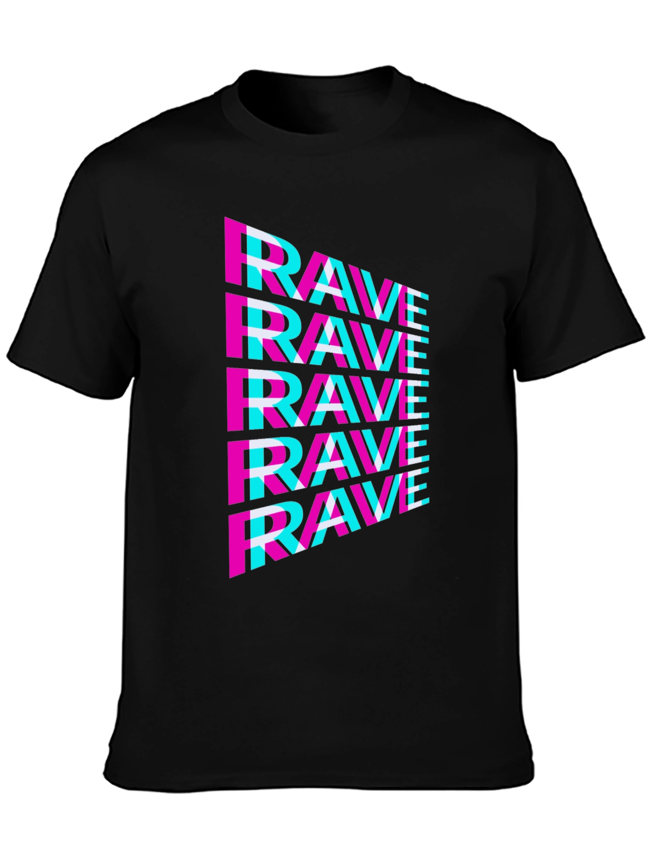 Rave Glitch T-Shirt - Vibrant Festival Wear