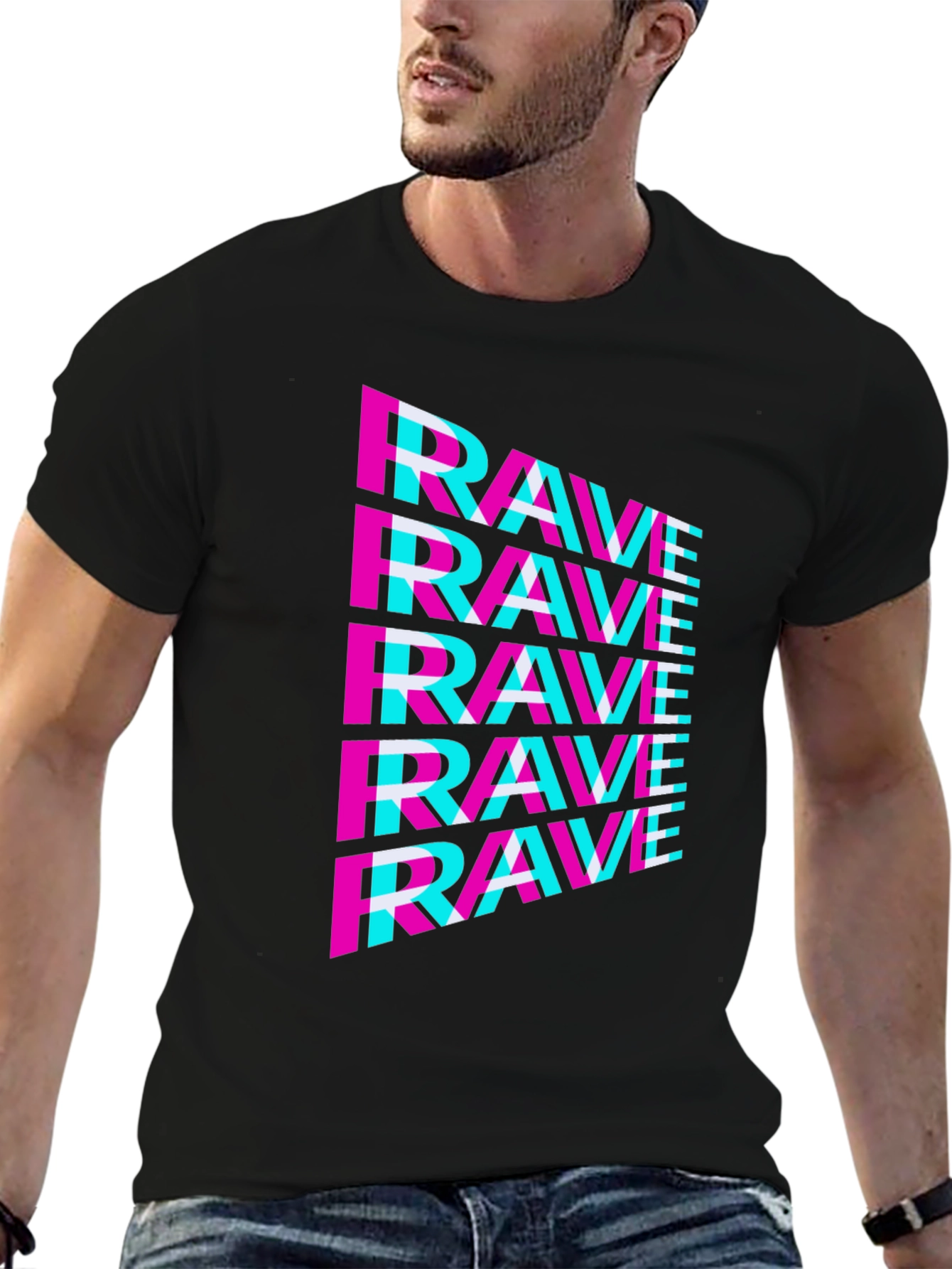 Rave Glitch T-Shirt - Vibrant Festival Wear