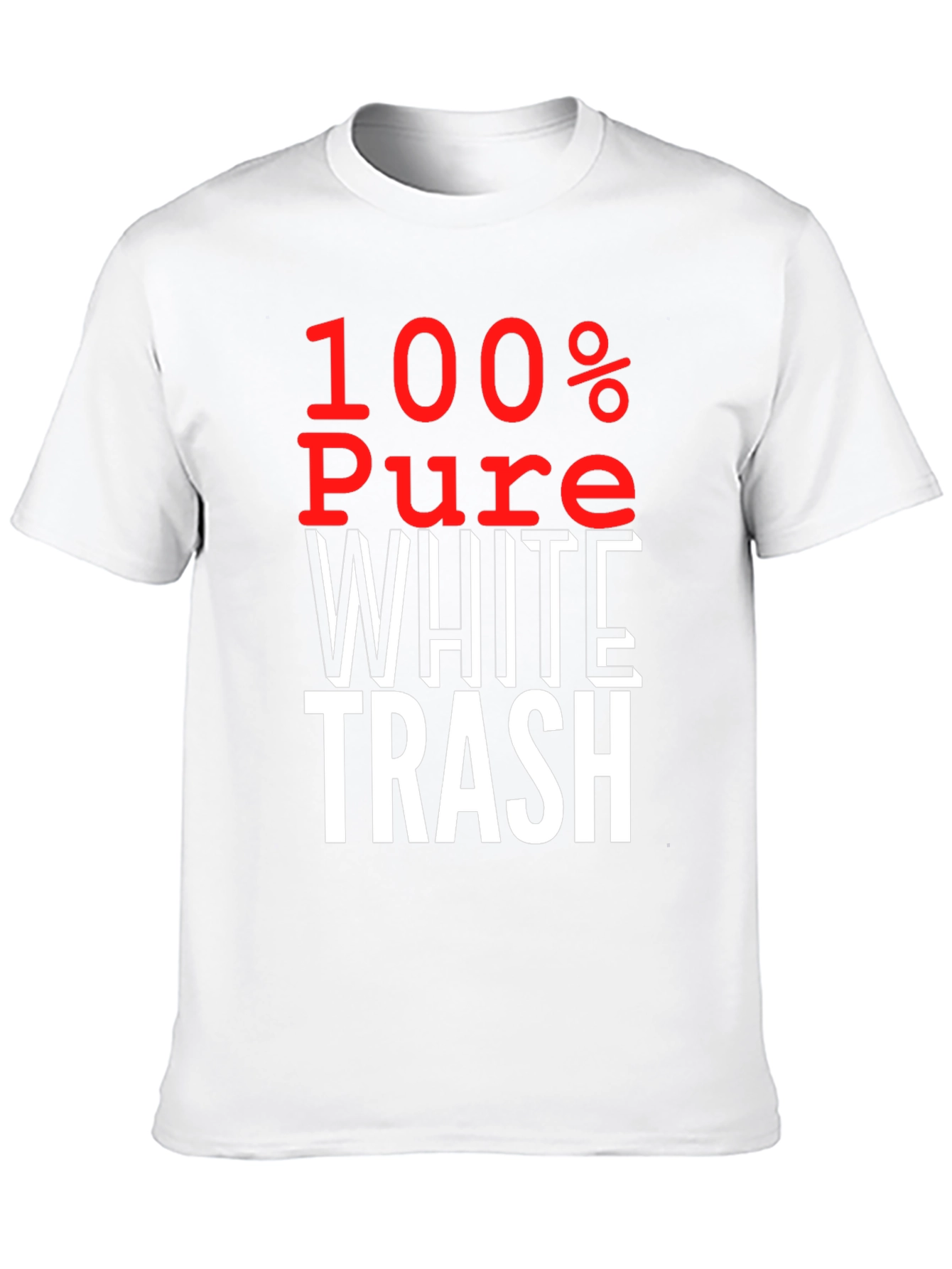 100% Pure White Trash Graphic Tee