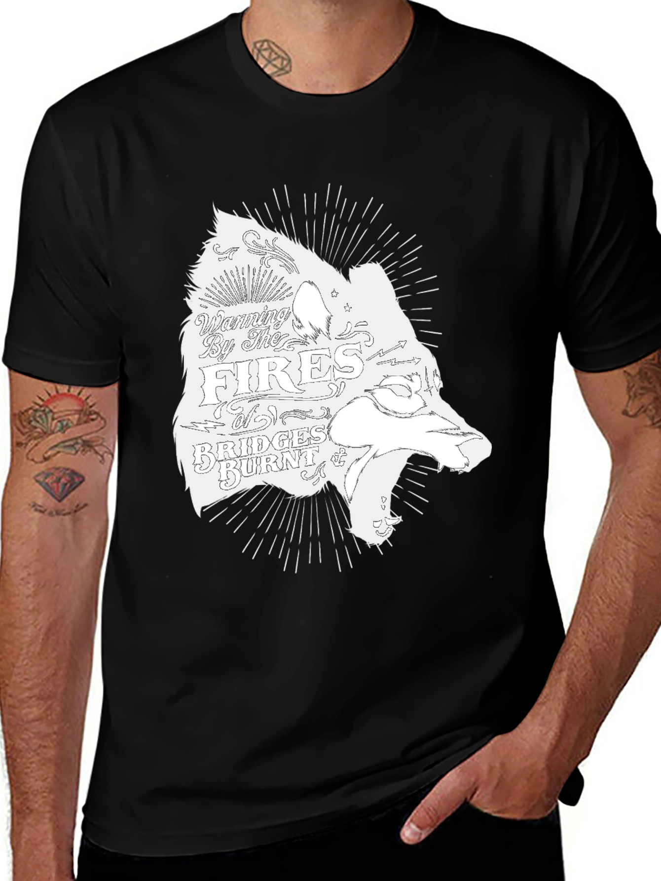 Fires & Bridges Graphic Tee - Black