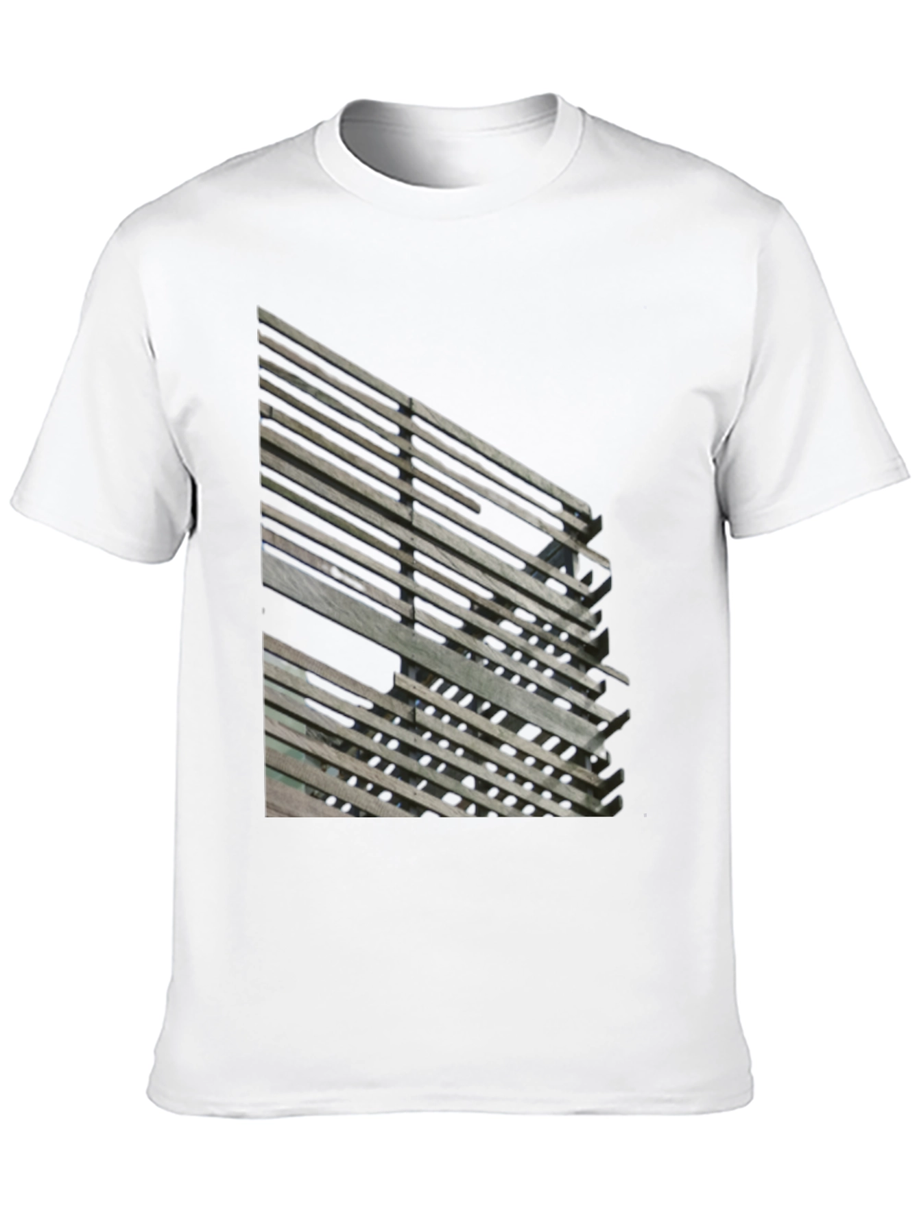 Abstract Slatted Design T-Shirt