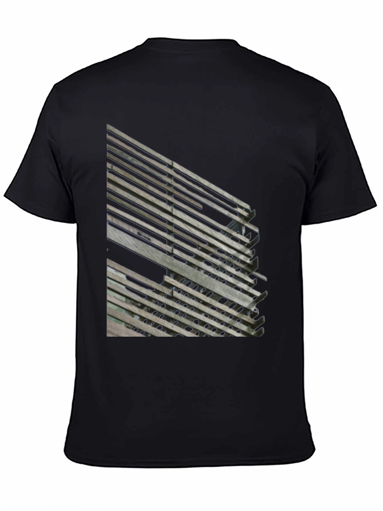 Abstract Slatted Design T-Shirt