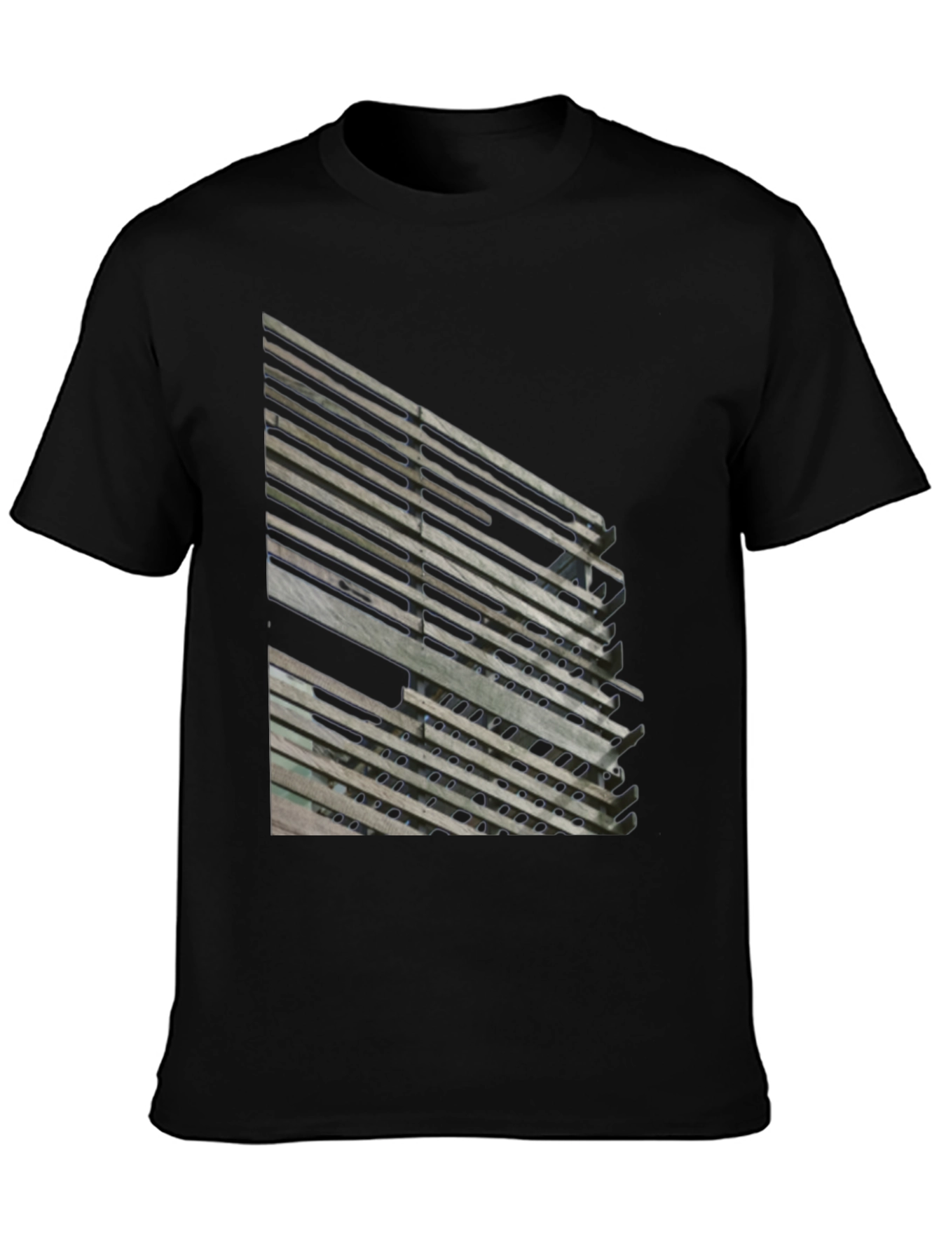Abstract Slatted Design T-Shirt