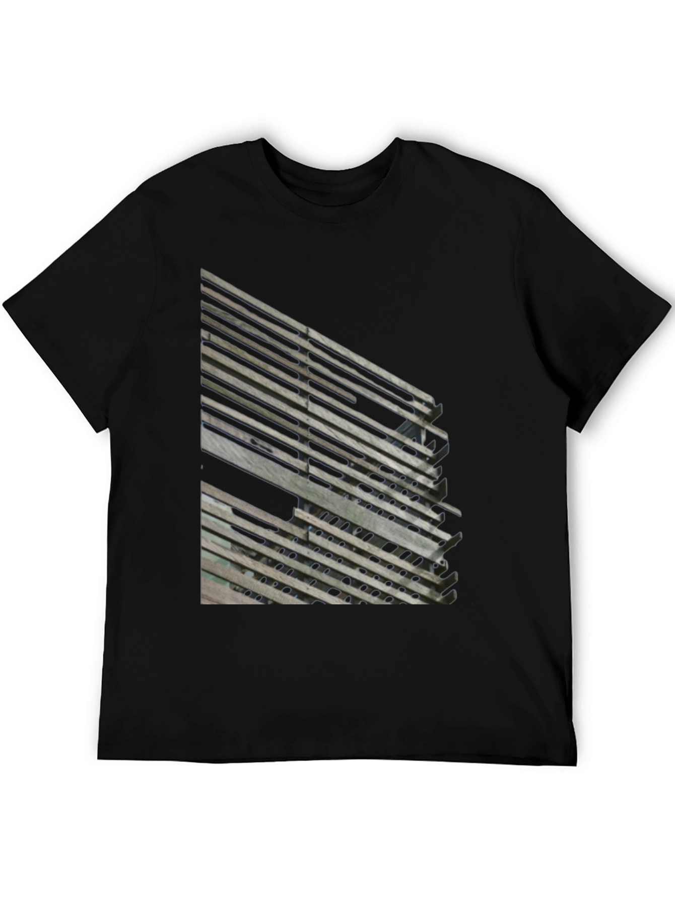 Abstract Slatted Design T-Shirt
