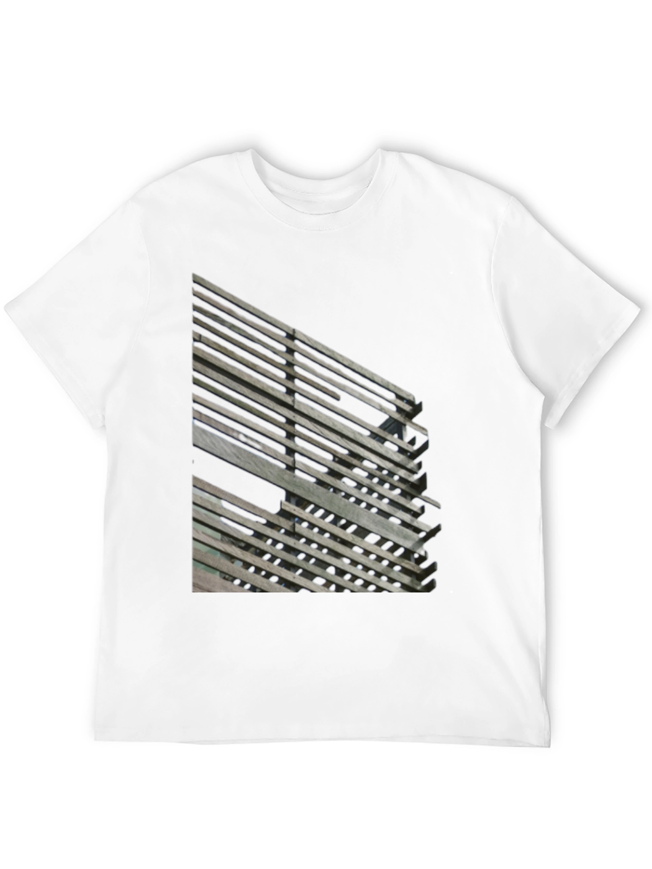 Abstract Slatted Design T-Shirt