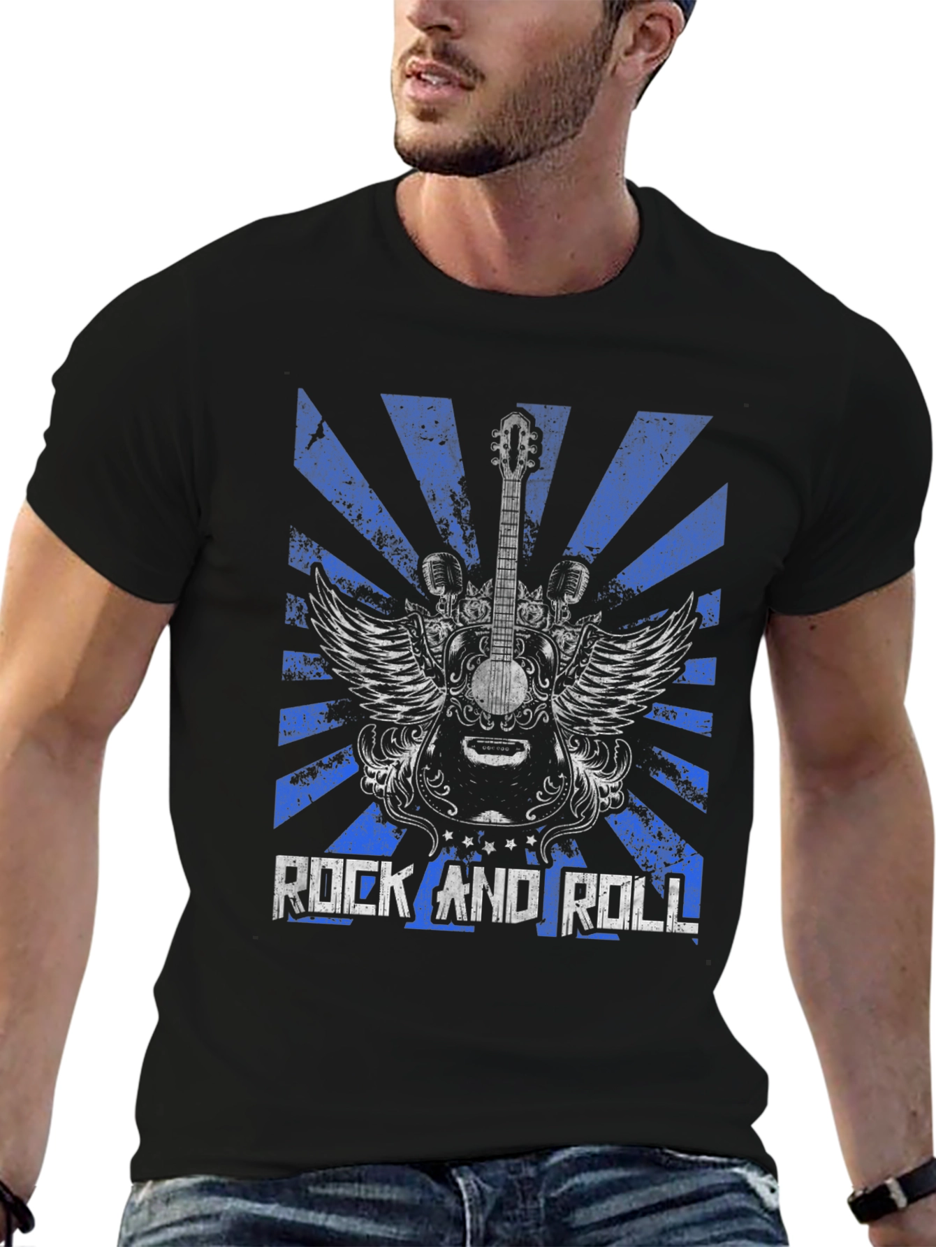 Rock and Roll Guitar Graphic Tee