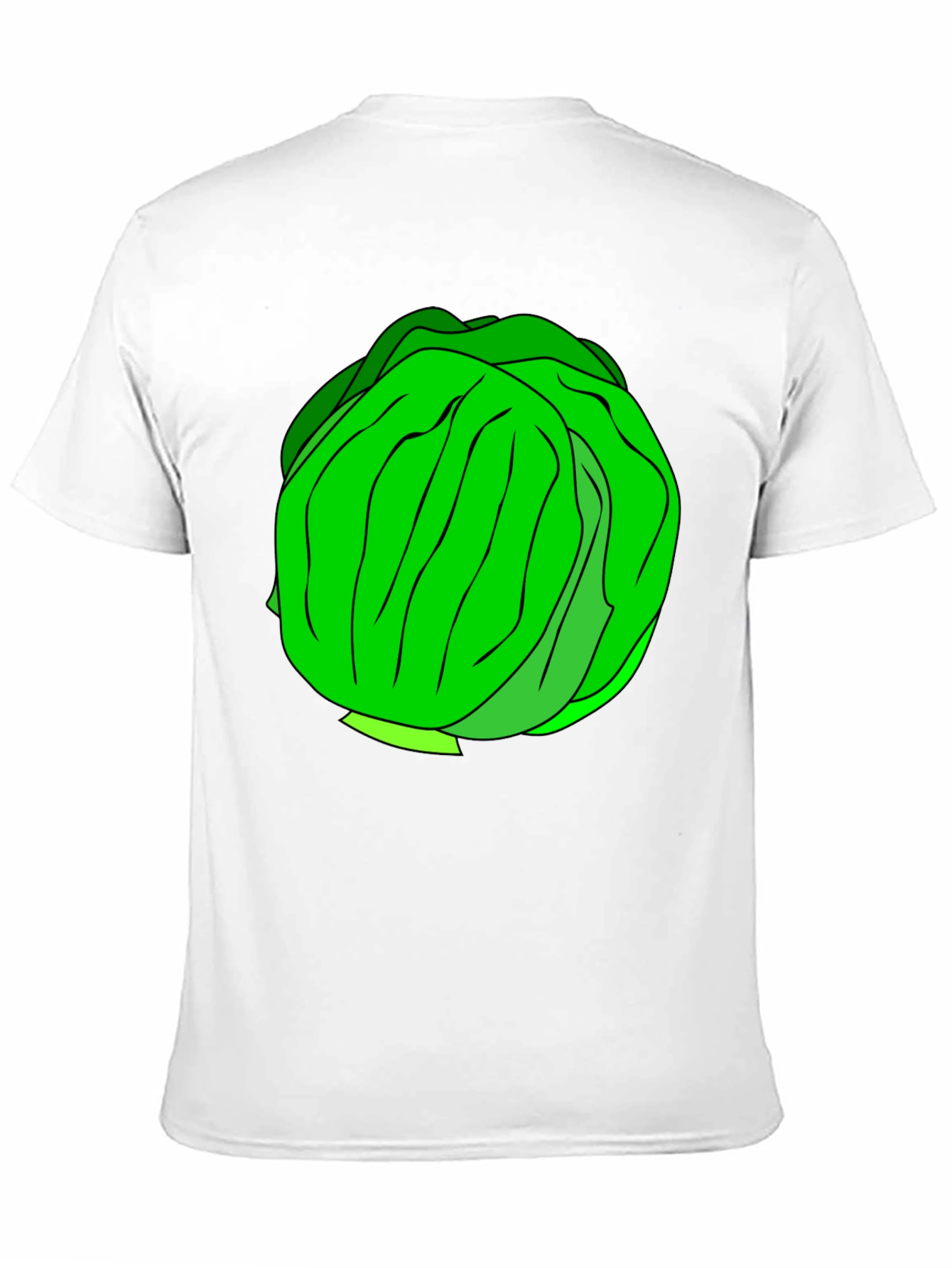 Cabbage Graphic T-Shirt - Black Cotton Tee