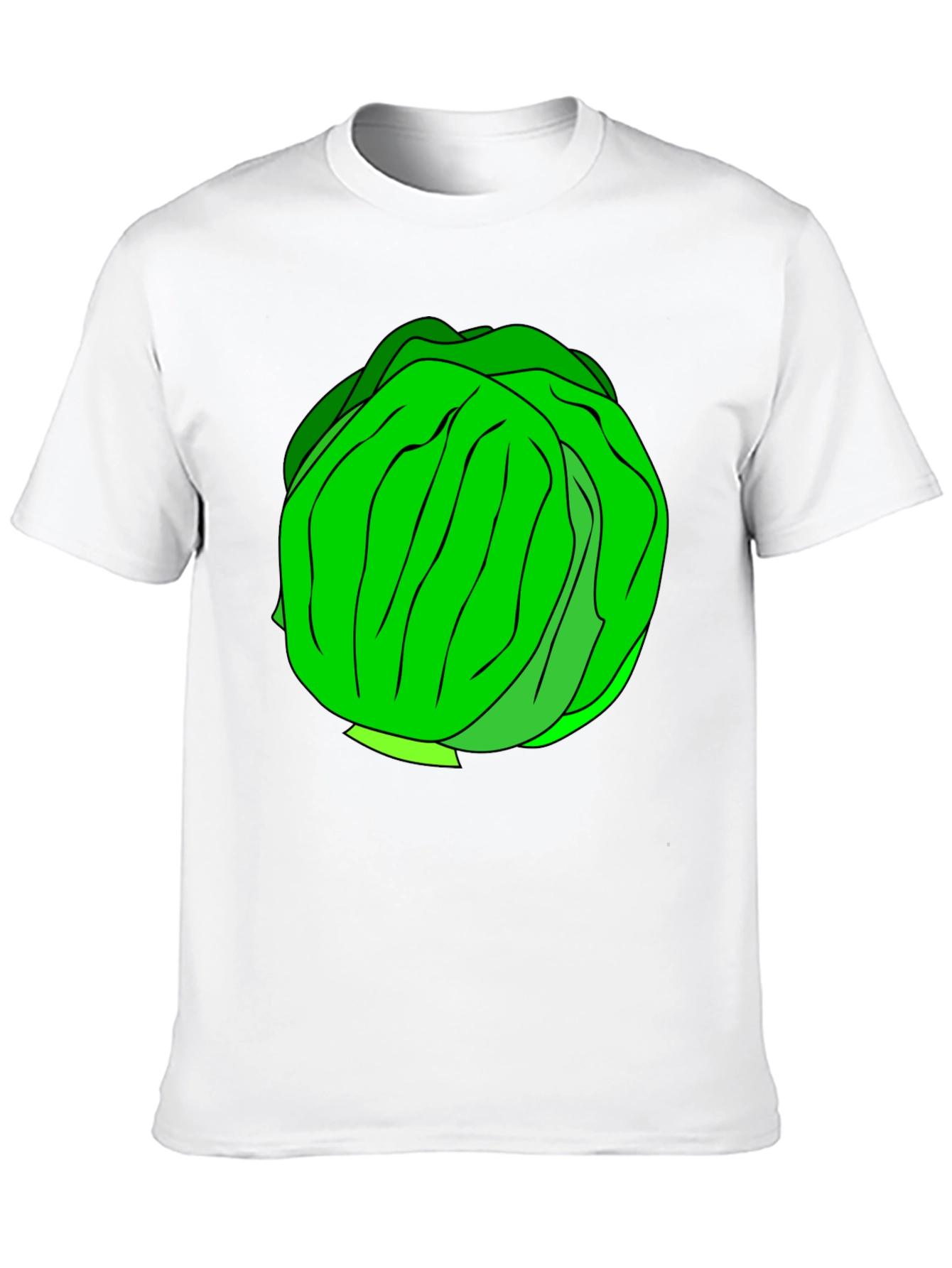 Cabbage Graphic T-Shirt - Black Cotton Tee