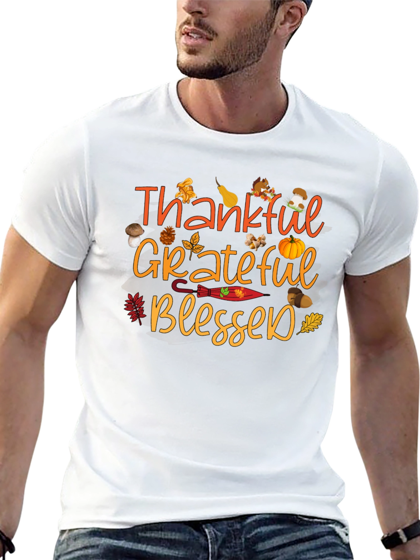 Thankful Grateful Blessed Fall T-Shirt