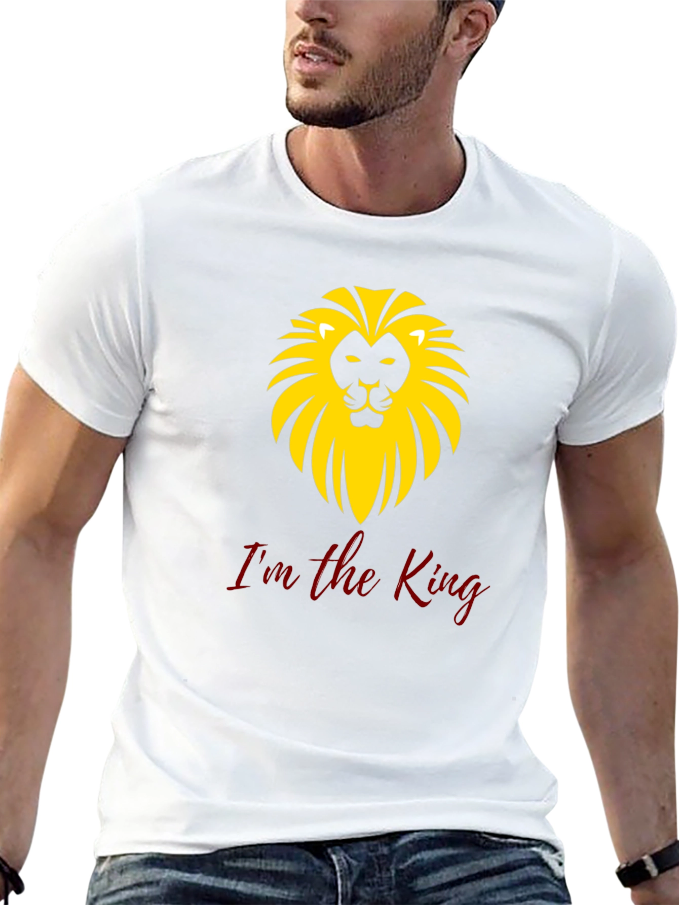Im the King Lion Graphic Black T-Shirt