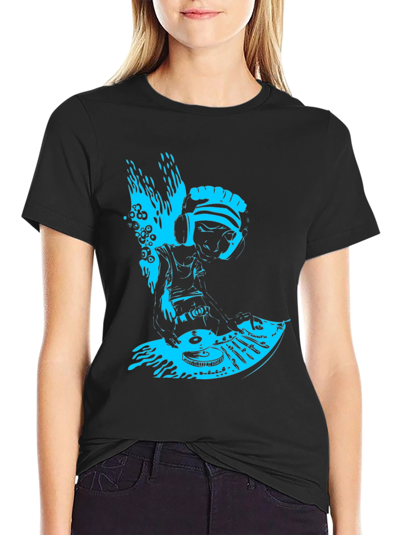 DJ Turntable Graphic T-Shirt - Cool Music Lover Tee