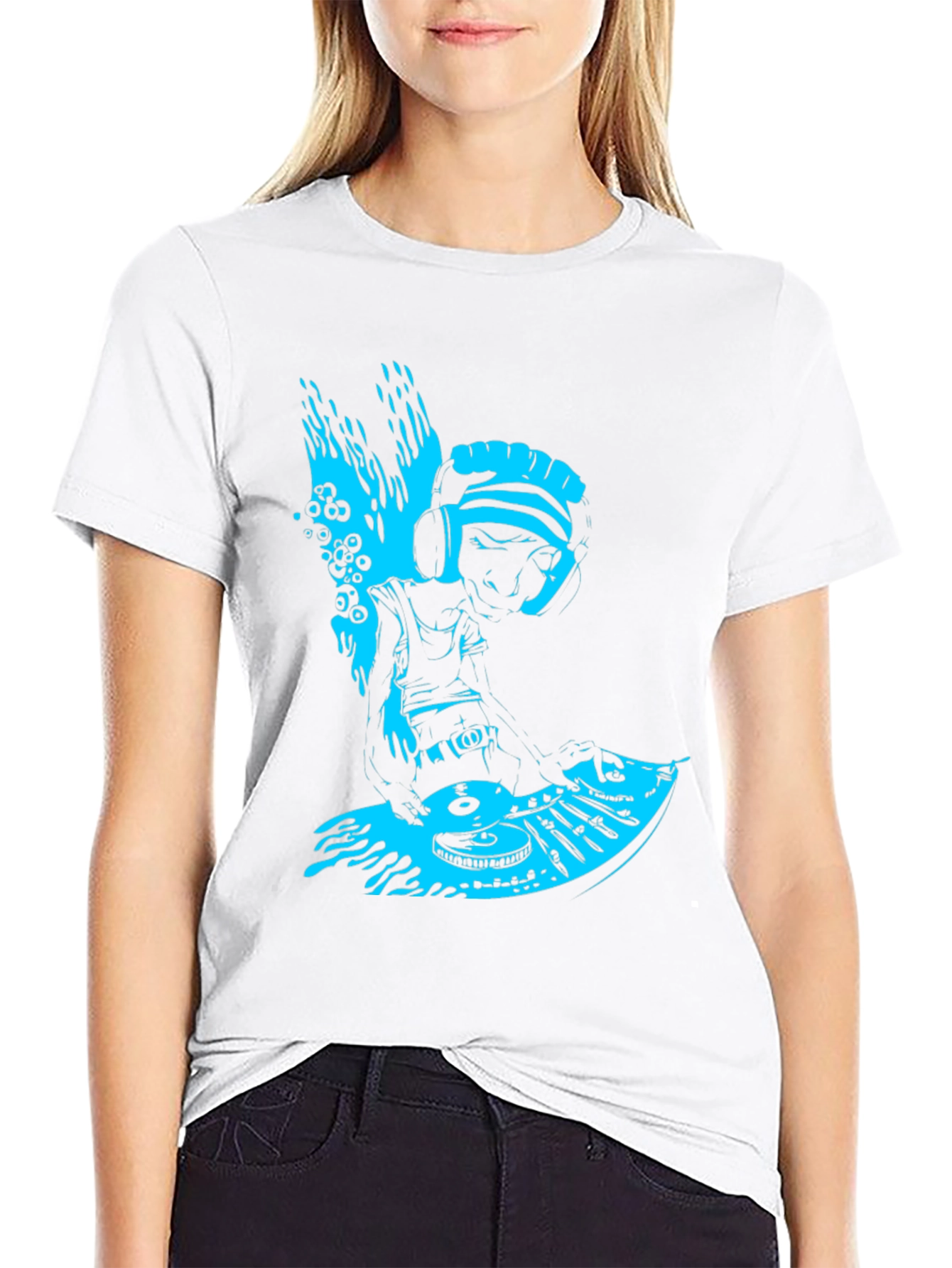 DJ Turntable Graphic T-Shirt - Cool Music Lover Tee